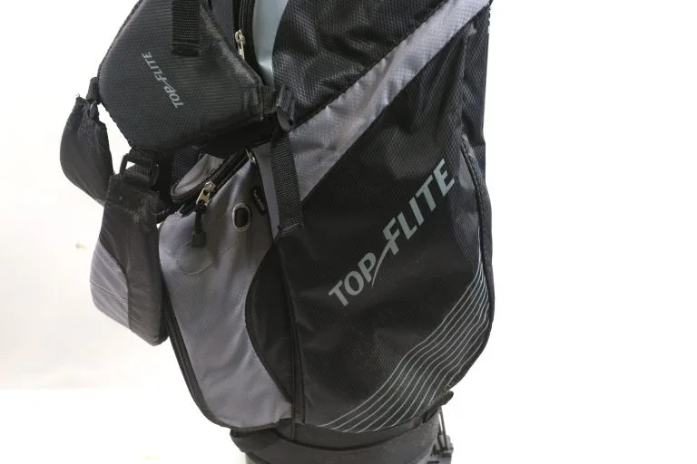 Top Flite Black/Grey Stand Bag 7-Dividers 5-Pockets Shoulder Strap 9 Top Flite Black/Grey Stand Bag 7-Dividers 5-Pockets Shoulder Strap - Image 7