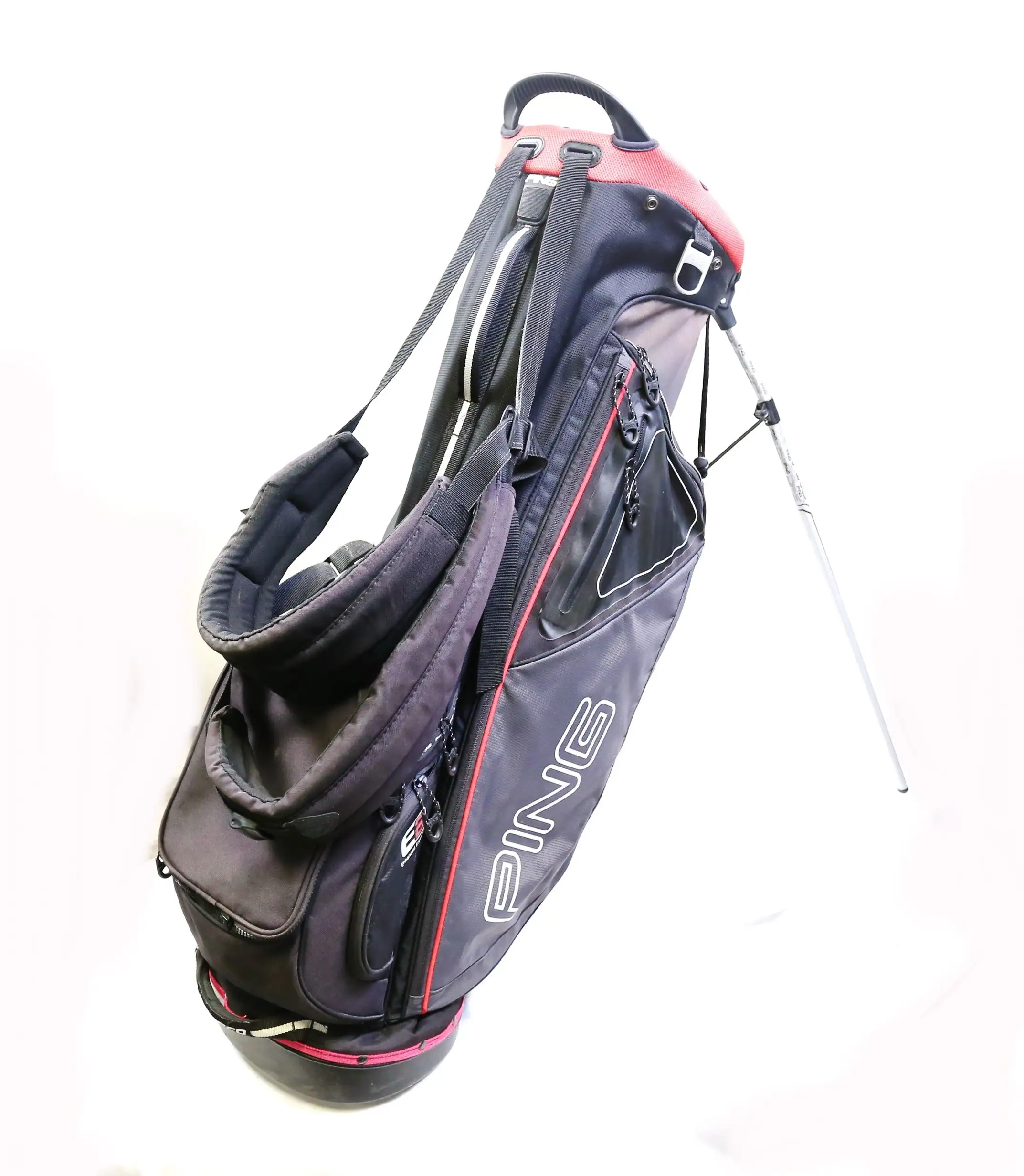 Ping E2 Black And Red Hoofer 5 Way 8 Pocket Stand Bag 4 Ping E2 Black And Red Hoofer 5 Way 8 Pocket Stand Bag - Image 2
