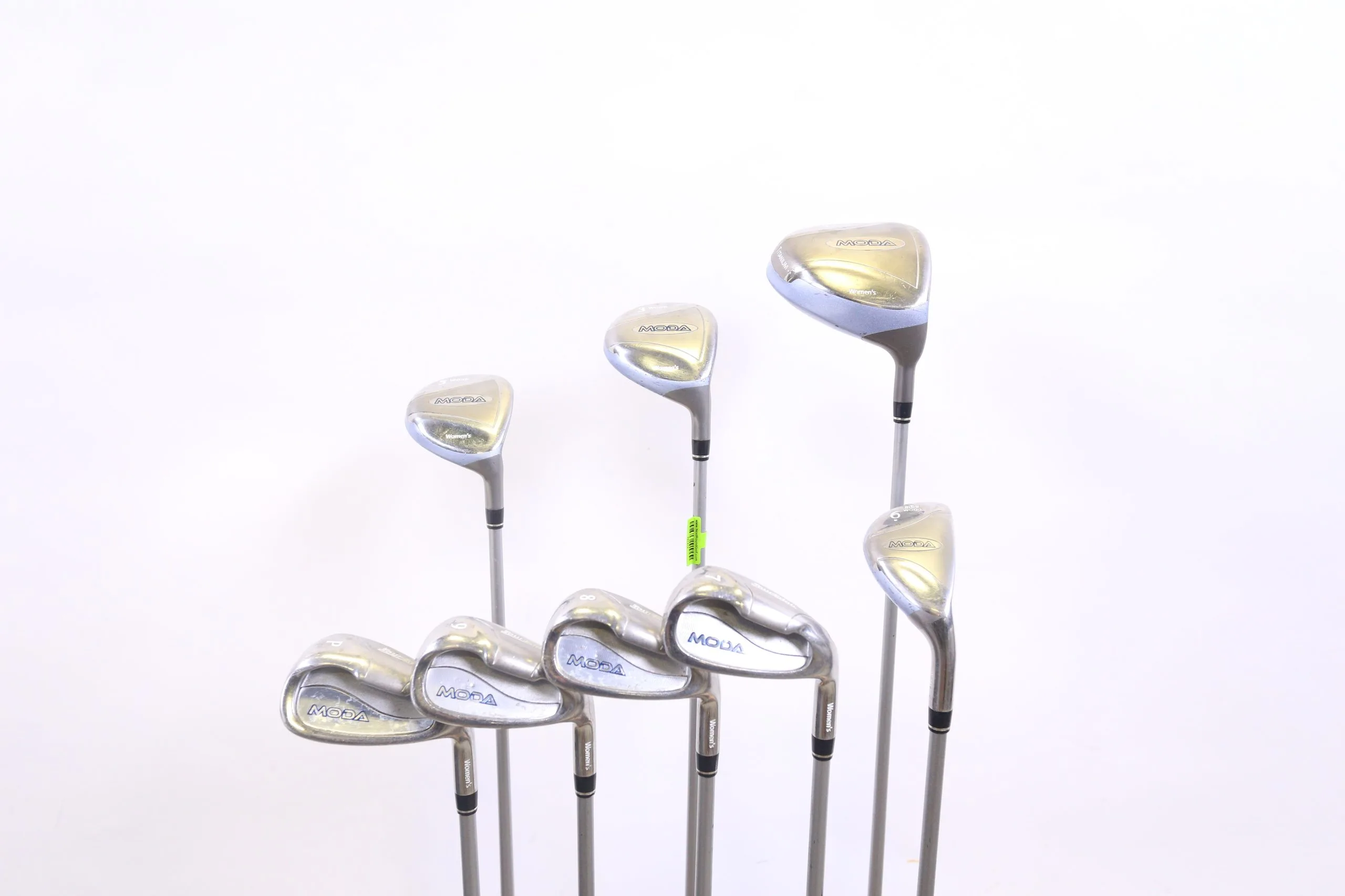 Tour Edge Moda Womens 1W, 3W-5W, 6-9, PW Club Set RH Graphite Shafts Womens Flex 3 Tour Edge Moda Womens 1W, 3W-5W, 6-9, PW Club Set RH Graphite Shafts Womens Flex