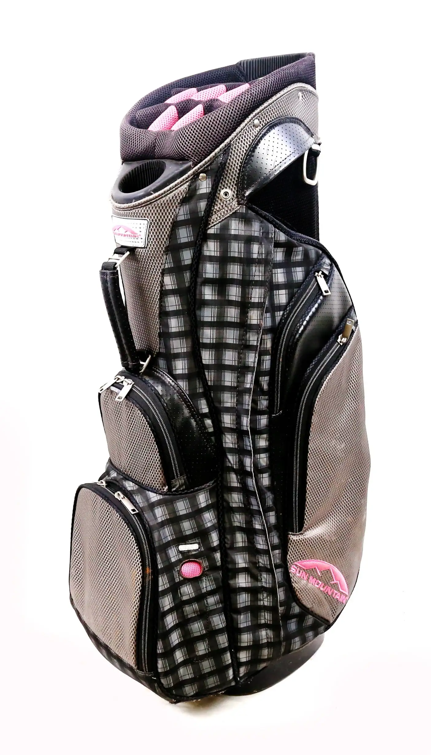 Sun Mountain Diva Plaid Cart Bag 15-Dividers 8-Pockets Shoulder Strap 3 Sun Mountain Diva Plaid Cart Bag 15-Dividers 8-Pockets Shoulder Strap