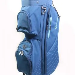 TaylorMade Blue/Gray Cart Bag 15 Dividers 7 Pockets Shoulder Strap Raincover