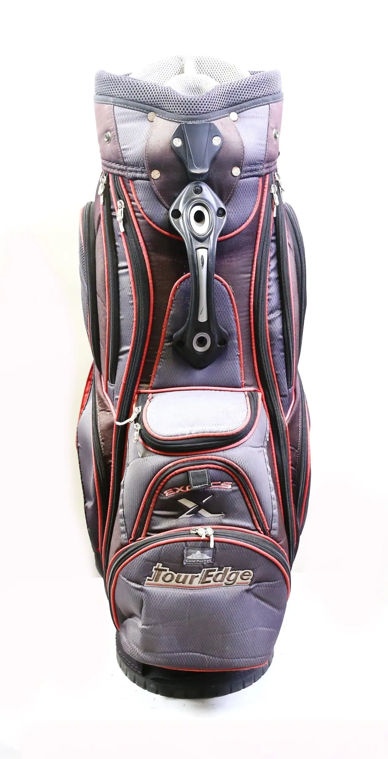 Tour Edge Exotics Black/Red Cart Golf Bag 14 Dividers 11 Pockets Shoulder Strap 4 Tour Edge Exotics Black/Red Cart Golf Bag 14 Dividers 11 Pockets Shoulder Strap - Image 2