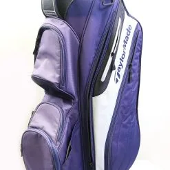 GOLF BAGS Sales 24 TaylorMade Blue/Gray Cart Bag 14 Dividers 9 Pockets Raincover