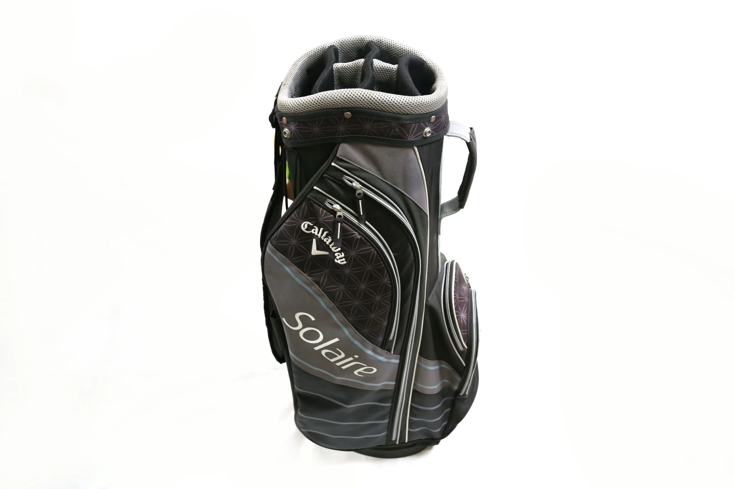 Callaway Solaire Gray/White 6-Divider Cart Golf Bag W/ Raincoat 5 Callaway Solaire Gray/White 6-Divider Cart Golf Bag W/ Raincoat - Image 3