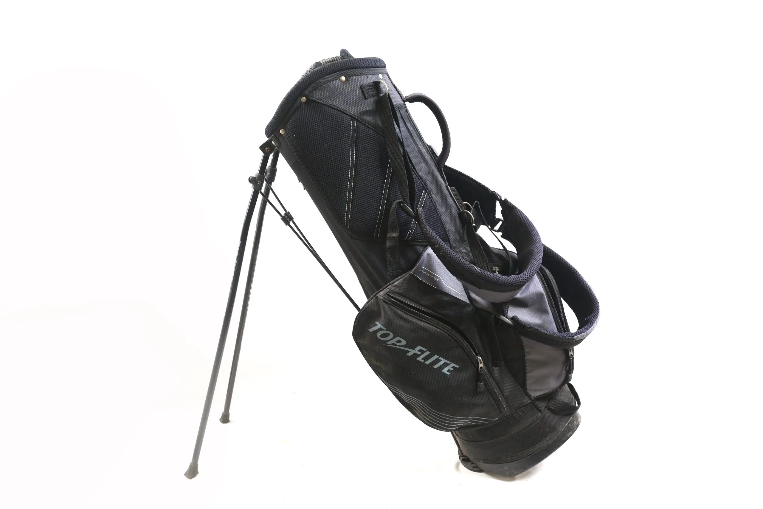 Top Flite Black/Grey Stand Bag 7-Dividers 5-Pockets Shoulder Strap 7 Top Flite Black/Grey Stand Bag 7-Dividers 5-Pockets Shoulder Strap - Image 5