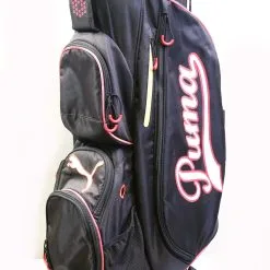 Puma Black/Red Cart Bag 14 Dividers 7 Pockets Shoulder Strap