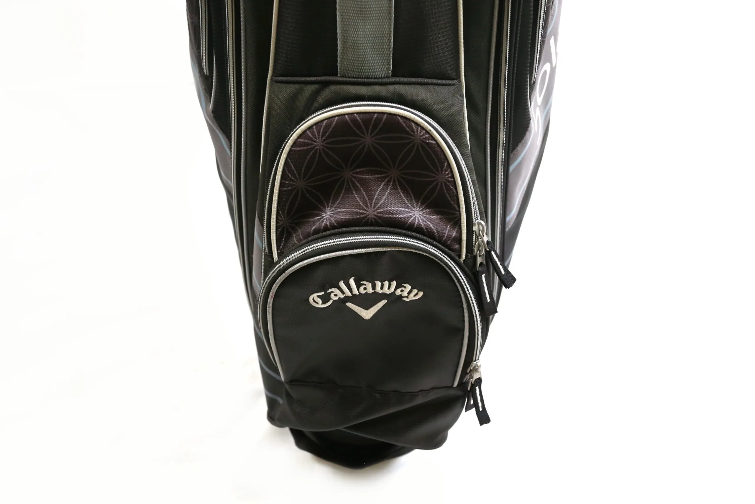 Callaway Solaire Gray/White 6-Divider Cart Golf Bag W/ Raincoat 9 Callaway Solaire Gray/White 6-Divider Cart Golf Bag W/ Raincoat - Image 7