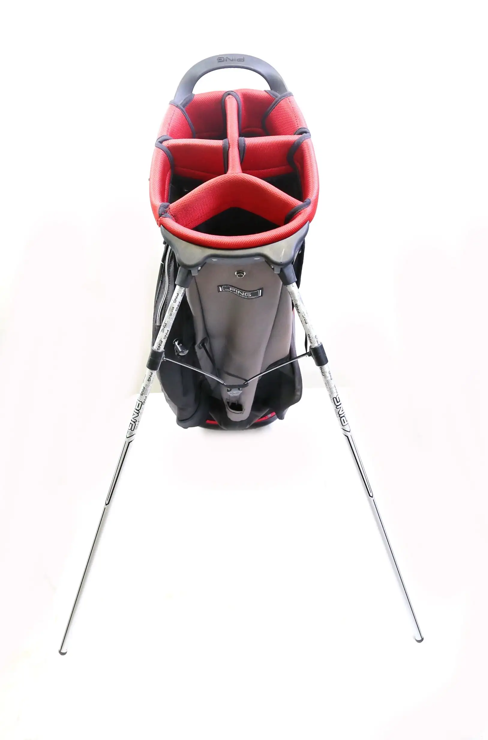 Ping E2 Black And Red Hoofer 5 Way 8 Pocket Stand Bag 8 Ping E2 Black And Red Hoofer 5 Way 8 Pocket Stand Bag - Image 6