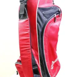 Wilson Red Cart Golf Bag 8 Dividers 4 Pockets Shoulder Strap