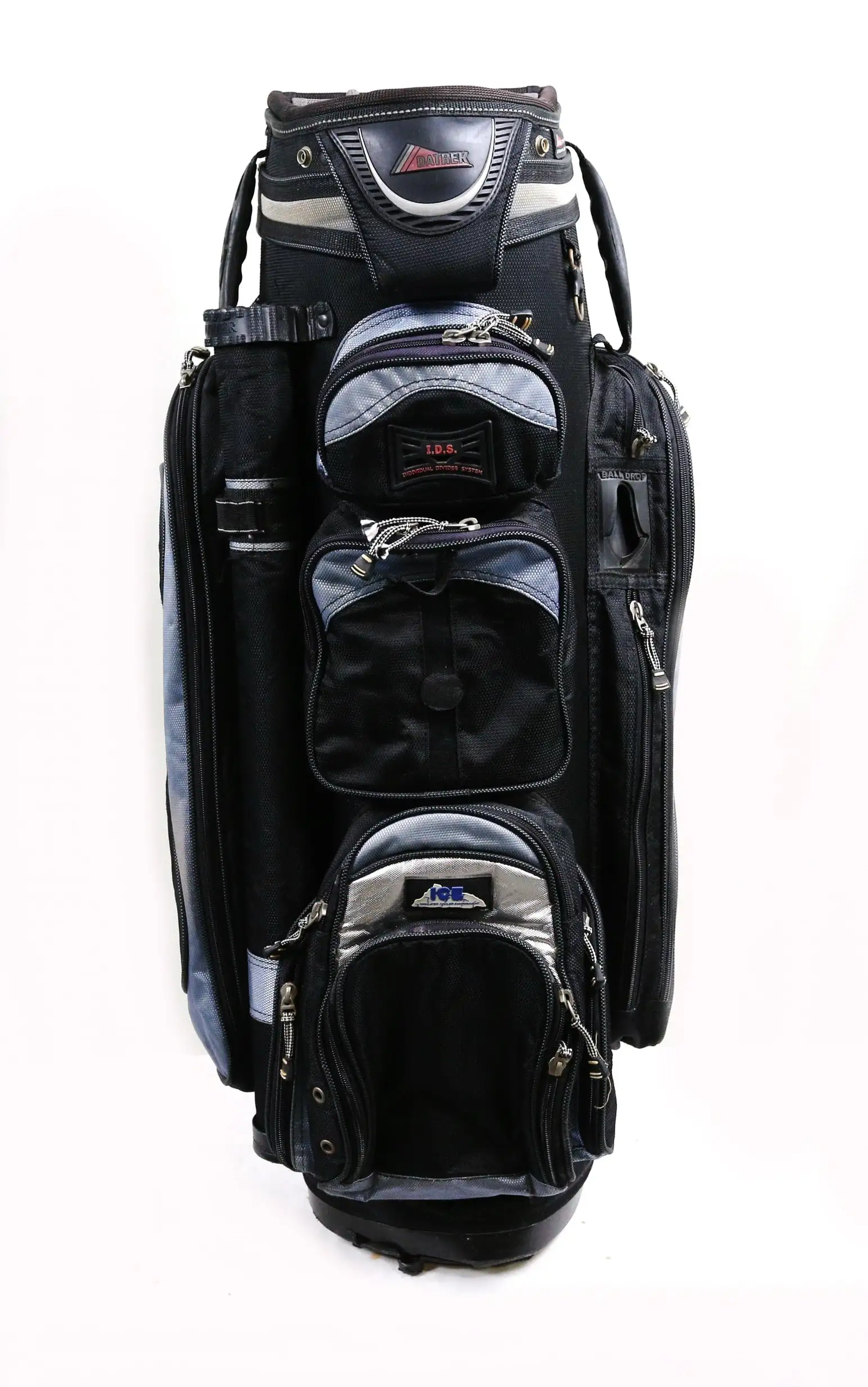 Datrek IDS Black Cart Golf Bag 14 Dividers 9 Pockets 4 Datrek IDS Black Cart Golf Bag 14 Dividers 9 Pockets - Image 2
