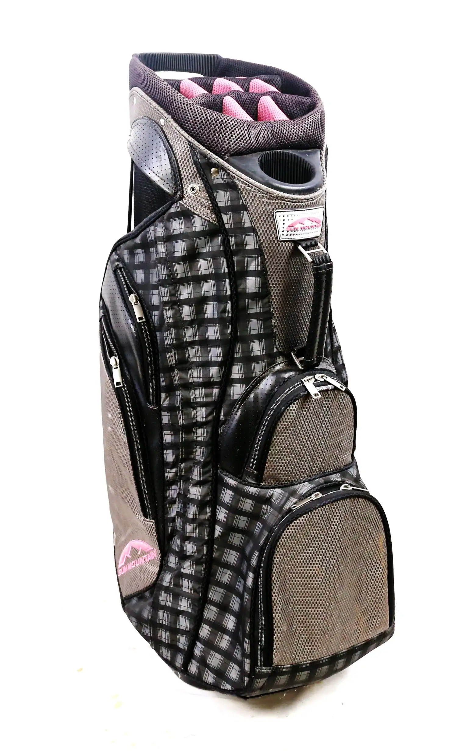 Sun Mountain Diva Plaid Cart Bag 15-Dividers 8-Pockets Shoulder Strap 5 Sun Mountain Diva Plaid Cart Bag 15-Dividers 8-Pockets Shoulder Strap - Image 3