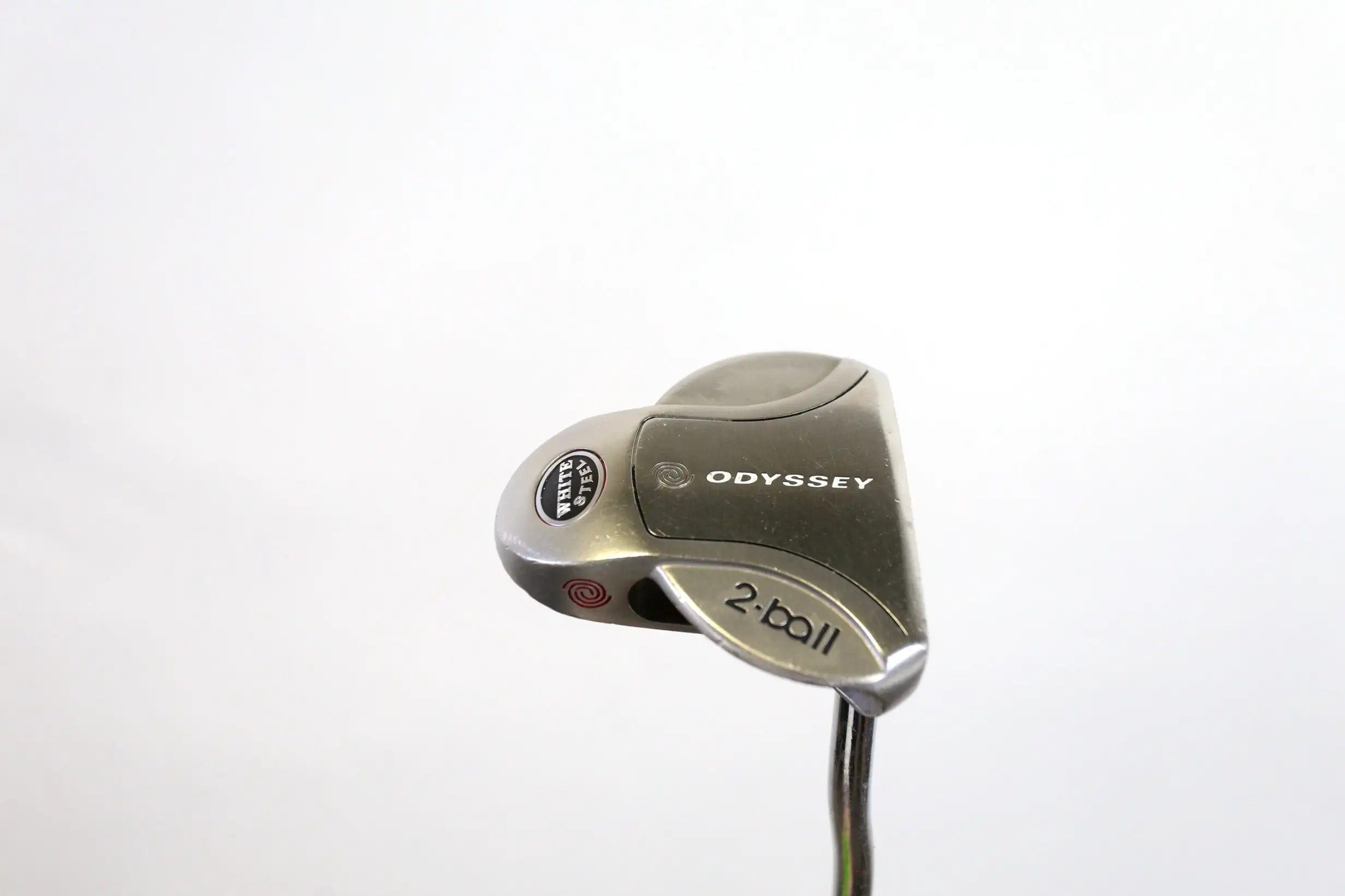 Odyssey White Steel 2-Ball Putter RH 34.25 In Steel Shaft Tour SNSR Grip Mallet 3 Odyssey White Steel 2-Ball Putter RH 34.25 In Steel Shaft Tour SNSR Grip Mallet