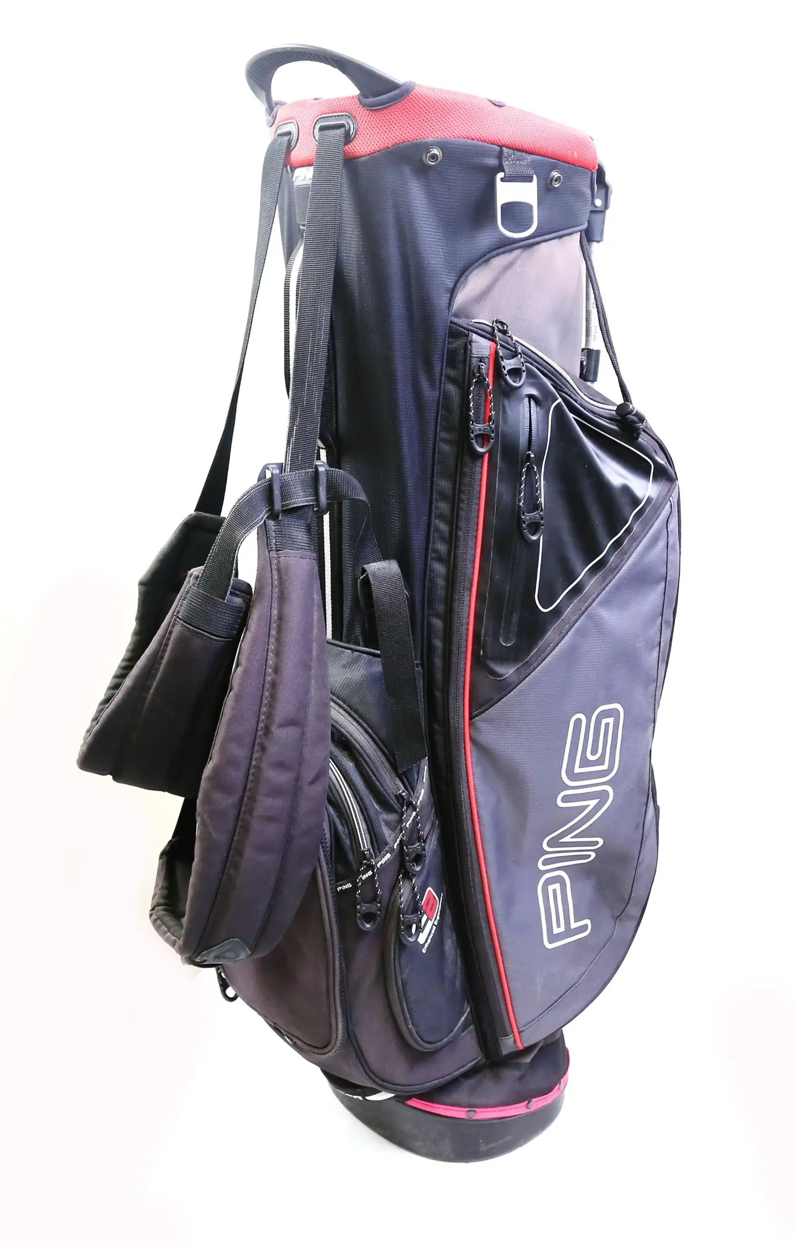 Ping E2 Black And Red Hoofer 5 Way 8 Pocket Stand Bag 6 Ping E2 Black And Red Hoofer 5 Way 8 Pocket Stand Bag - Image 4