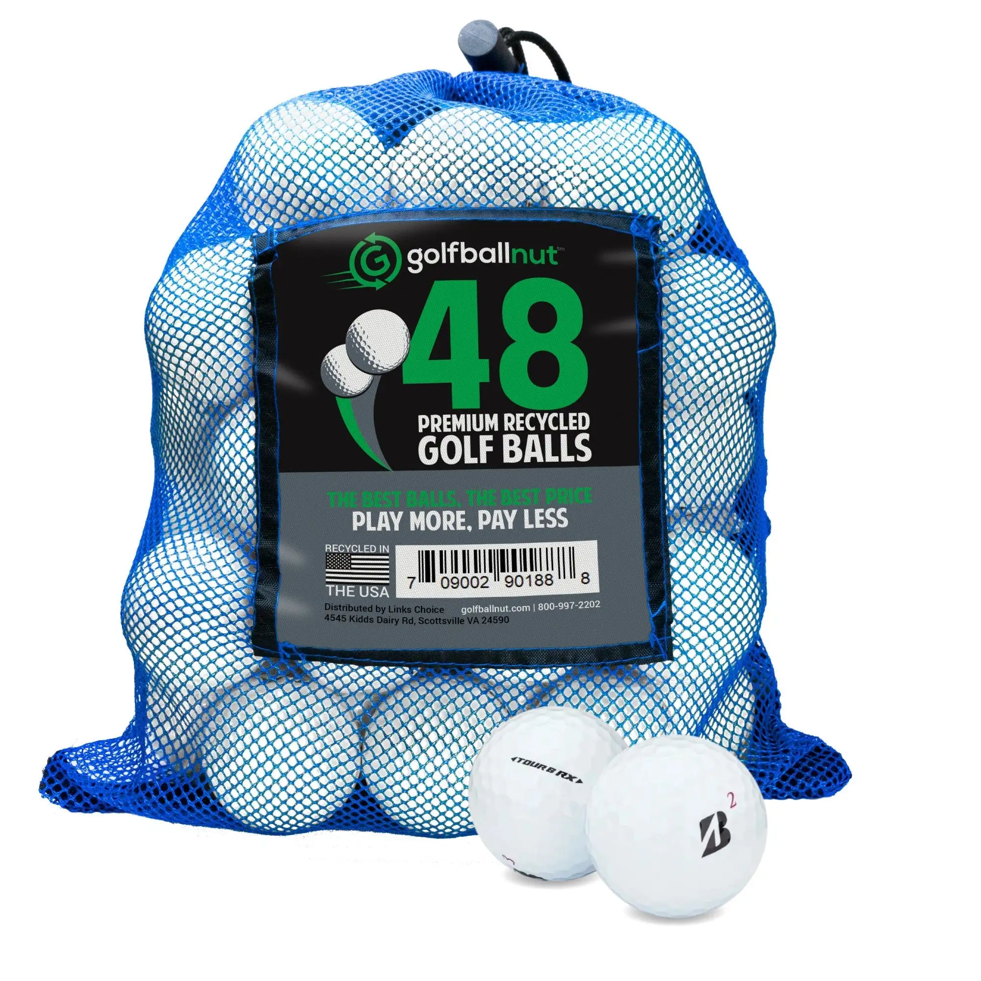 GolfBall Nut Used And Recycled For Bridgestone Tour BRX Near Mint - 4A Quality Golf Balls Mesh Bag Included 3 GolfBall Nut Used And Recycled For Bridgestone Tour BRX Near Mint - 4A Quality Golf Balls Mesh Bag Included