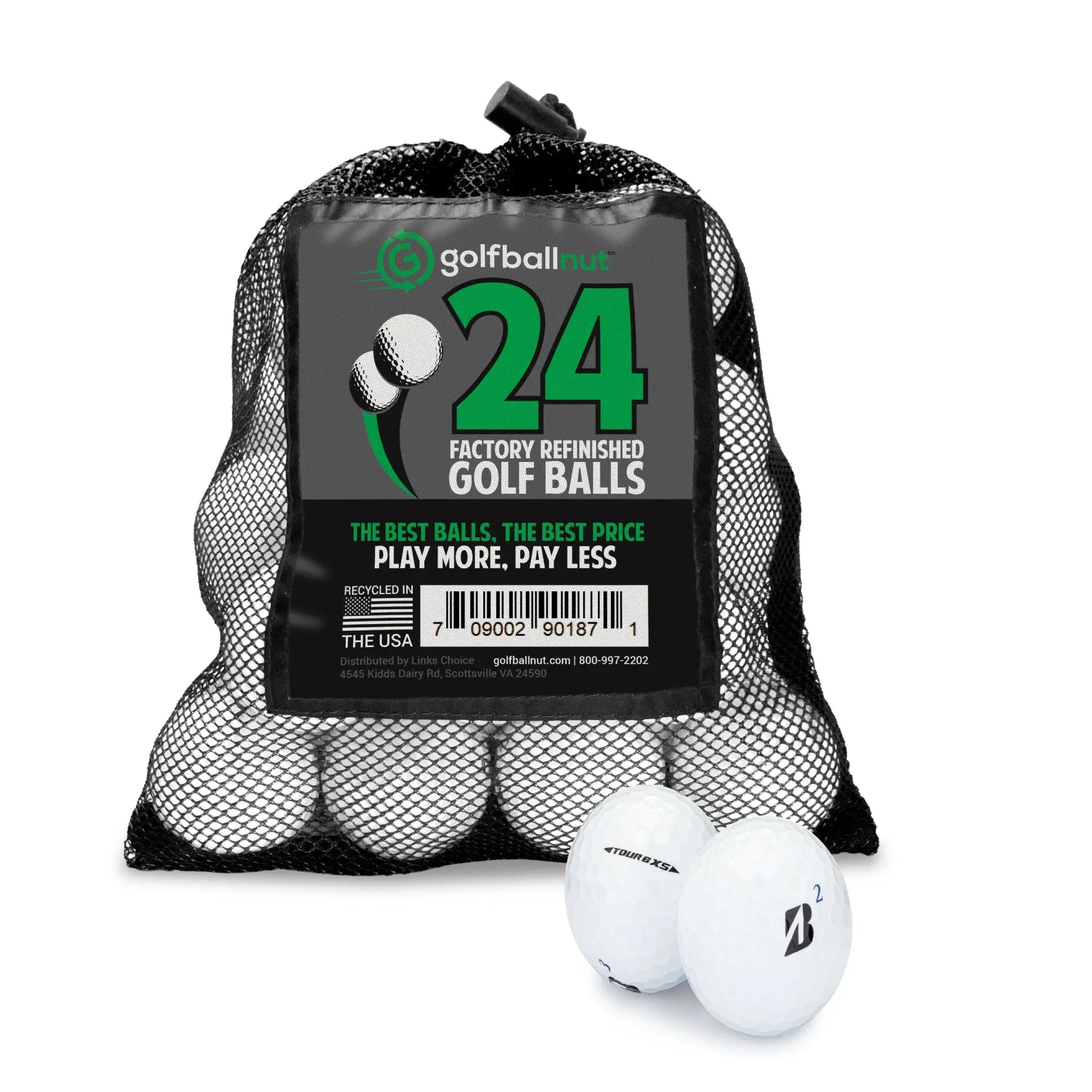 Bridgestone Tour BXS Factory Refinished MInt Used Golf Balls With Mesh Bag 5 Bridgestone Tour BXS Factory Refinished MInt Used Golf Balls With Mesh Bag - Image 3
