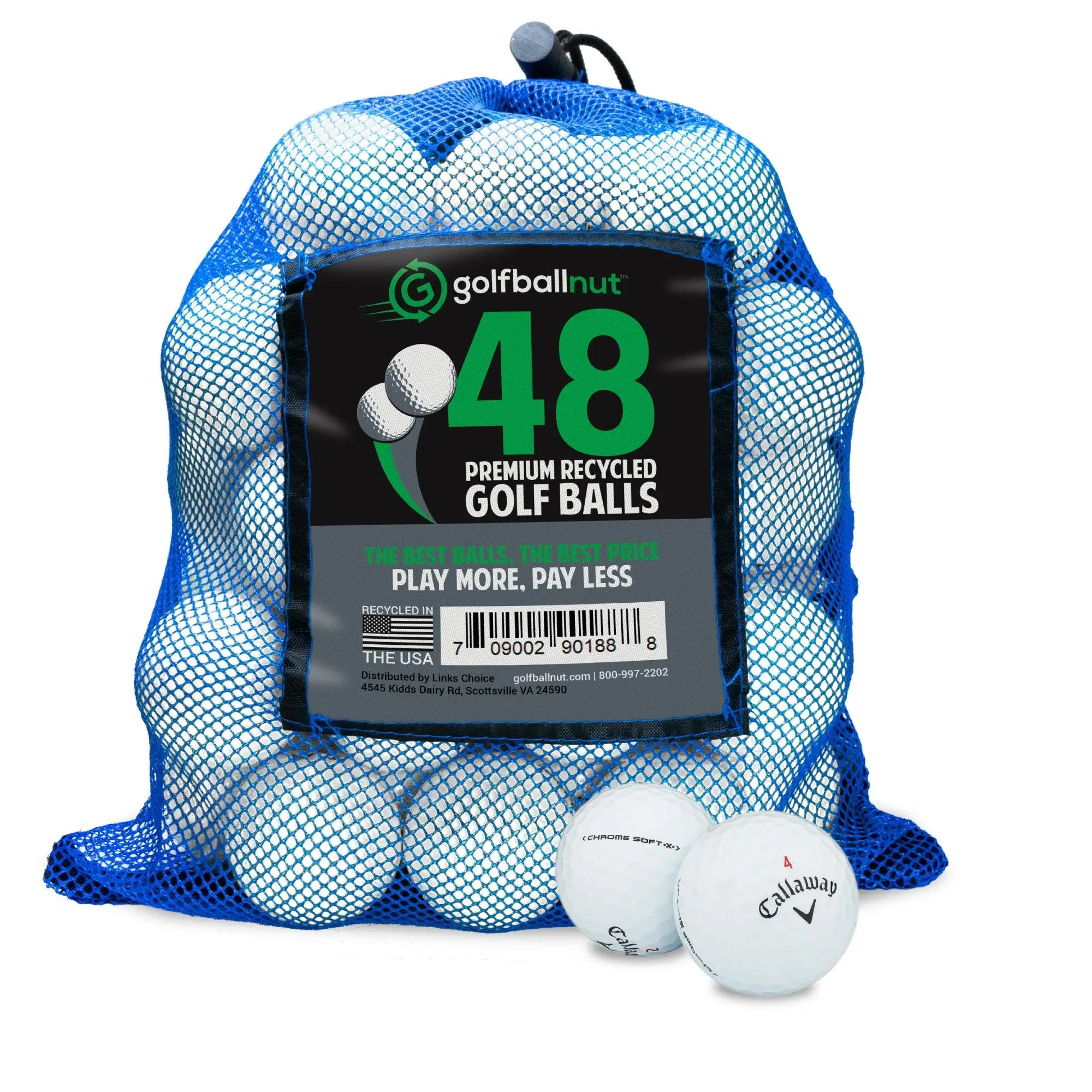 GolfBall Nut Used And Recycled For Callaway Chromesoft X Near Mint - 4A Quality Golf Balls Mesh Bag Included 3 GolfBall Nut Used And Recycled For Callaway Chromesoft X Near Mint - 4A Quality Golf Balls Mesh Bag Included