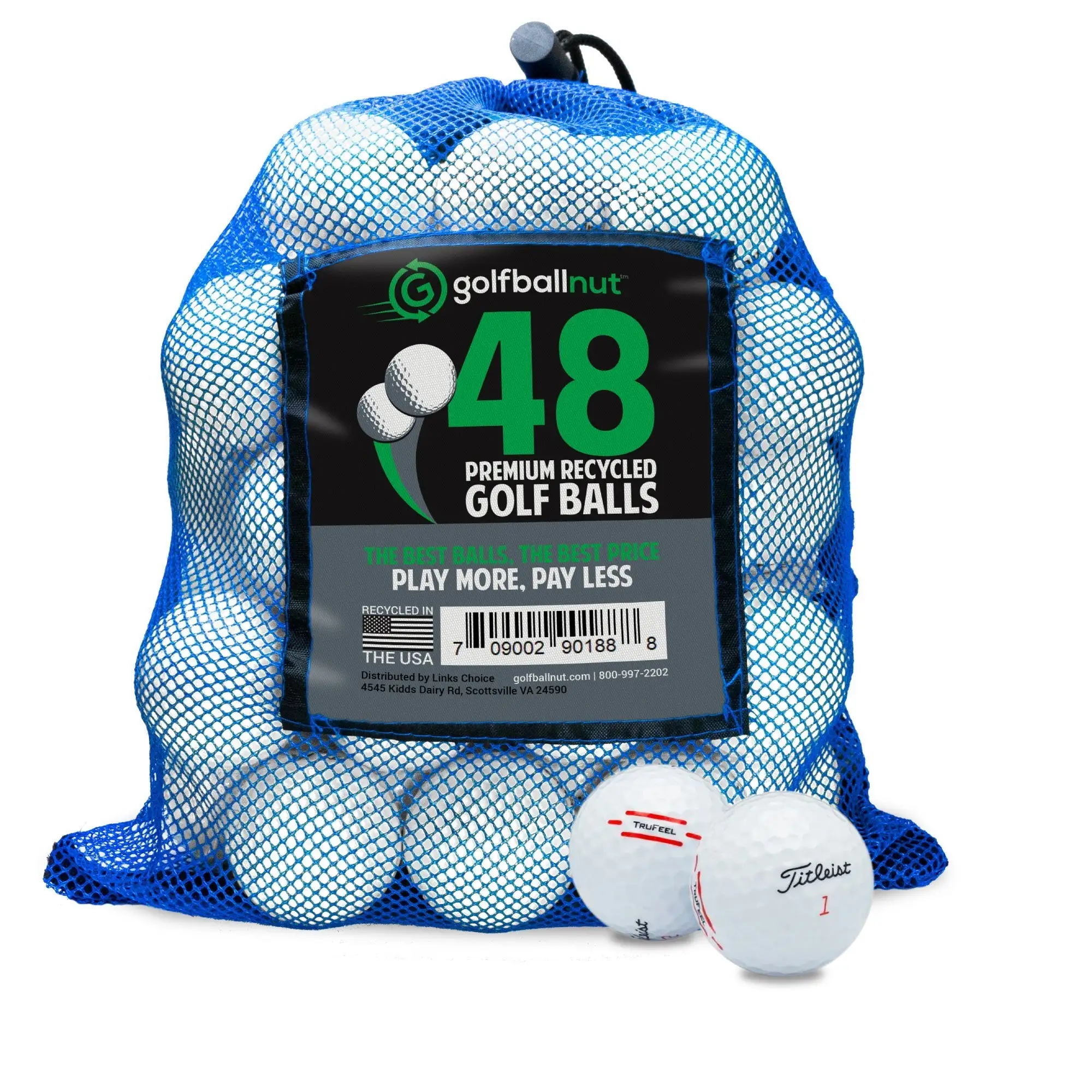 Titleist White Tru Feel Mint Used Recycled Golf Balls Mesh Bag Included 3 Titleist White Tru Feel Mint Used Recycled Golf Balls Mesh Bag Included