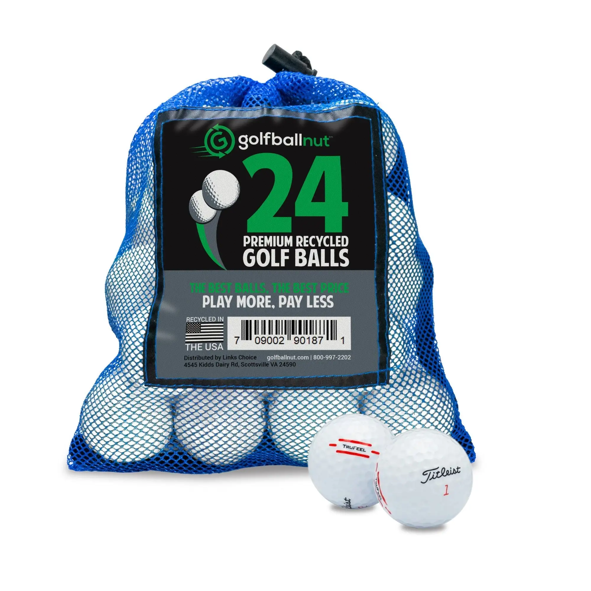 Titleist White Tru Feel Mint Used Recycled Golf Balls Mesh Bag Included 5 Titleist White Tru Feel Mint Used Recycled Golf Balls Mesh Bag Included - Image 3
