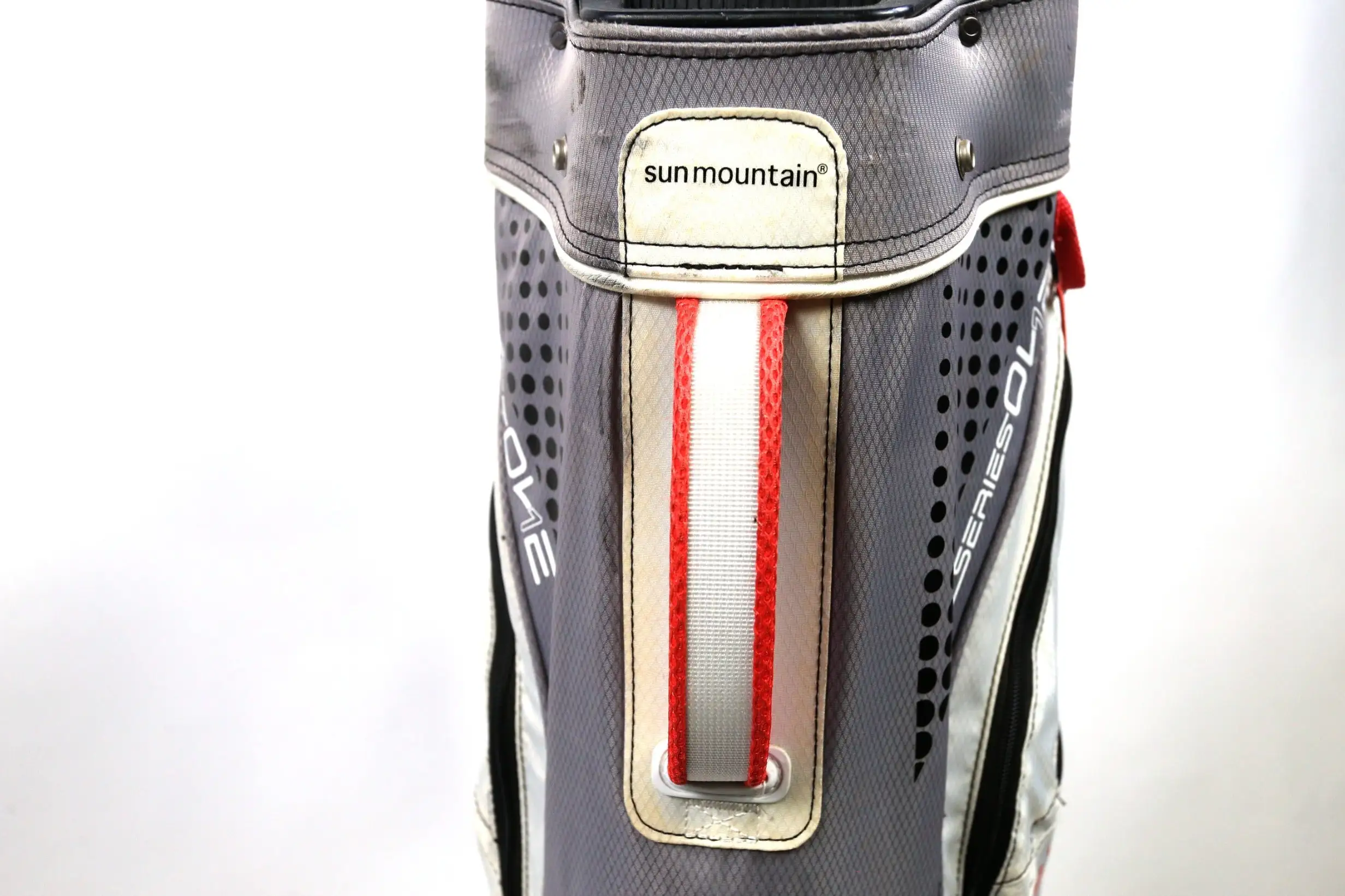 Sun Mountain White/Grey Cart Bag 14-Dividers 6-Pockets Shoulder Strap 8 Sun Mountain White/Grey Cart Bag 14-Dividers 6-Pockets Shoulder Strap - Image 6