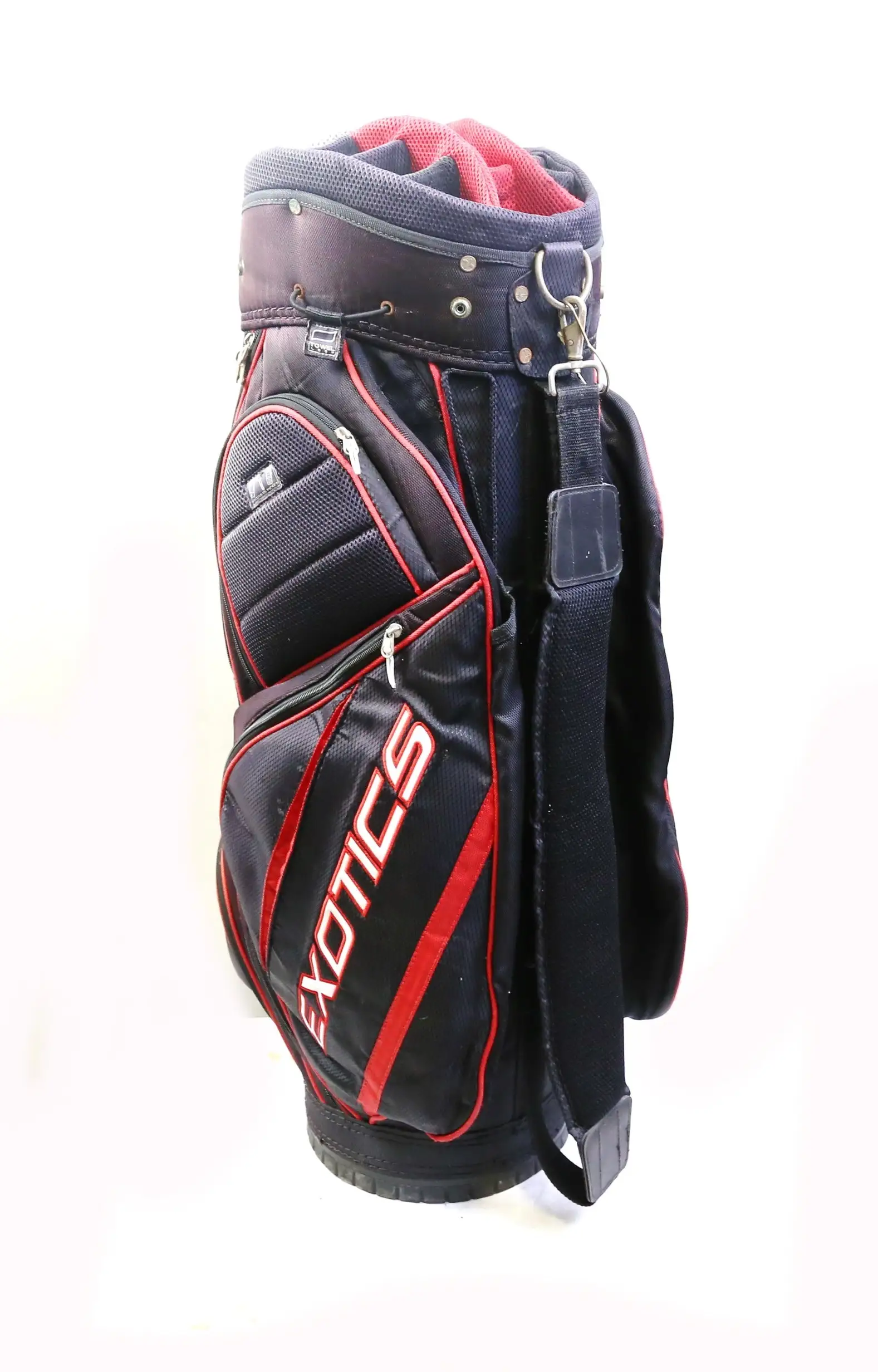 Tour Edge Exotics Black/Red Cart Golf Bag 14 Dividers 11 Pockets Shoulder Strap 8 Tour Edge Exotics Black/Red Cart Golf Bag 14 Dividers 11 Pockets Shoulder Strap - Image 6