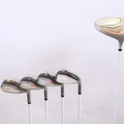 Top Flite Peach Stainless Driver, 7-9, PW Complete Set RH Graphite Shafts Ladies