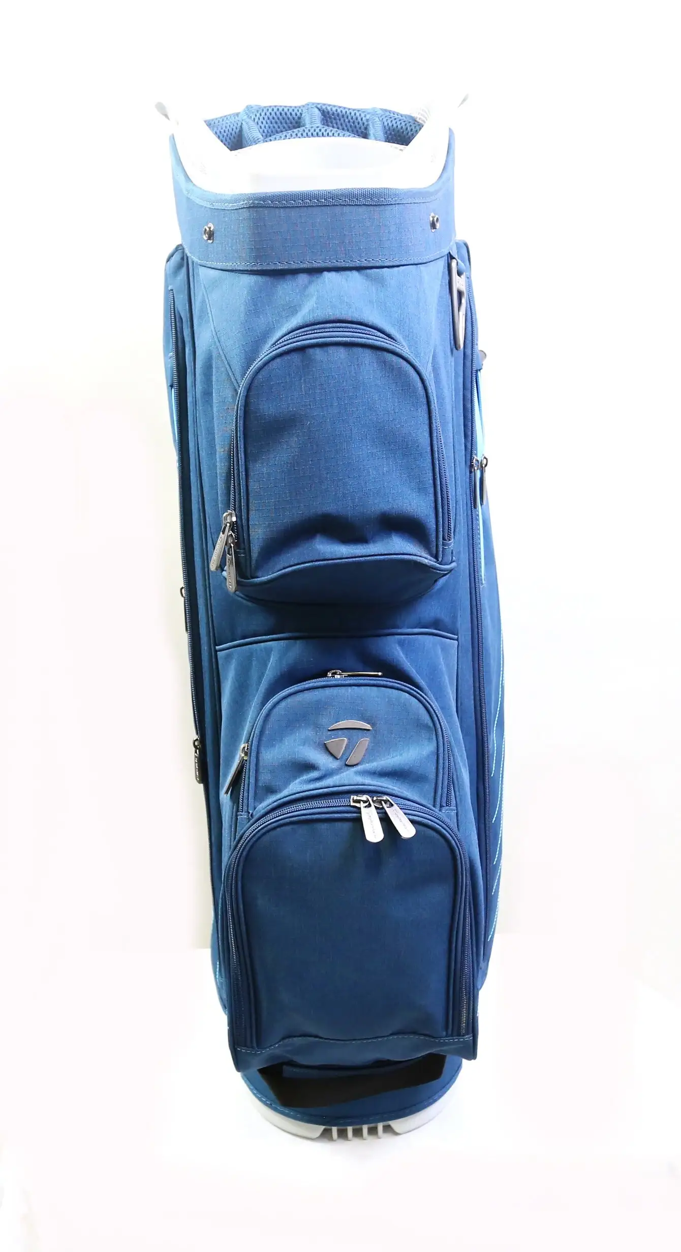 TaylorMade Blue/Gray Cart Bag 15 Dividers 7 Pockets Shoulder Strap Raincover 4 TaylorMade Blue/Gray Cart Bag 15 Dividers 7 Pockets Shoulder Strap Raincover - Image 2