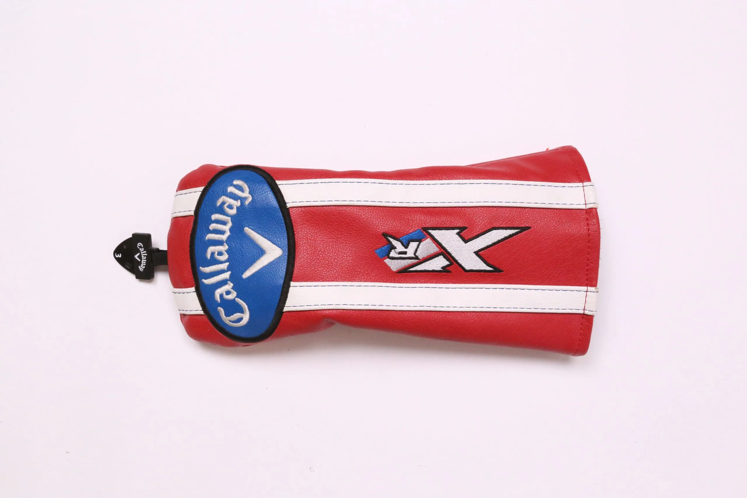 Callaway XR Fairway Headcover Only Red Faux Leather Very Good Condition 4 Callaway XR Fairway Headcover Only Red Faux Leather Very Good Condition - Image 2