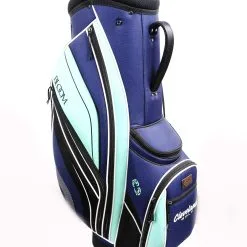 Cleveland Bloom Blue/Green Cart Bag 8-Pockets 5-Dividers Shoulder Strap