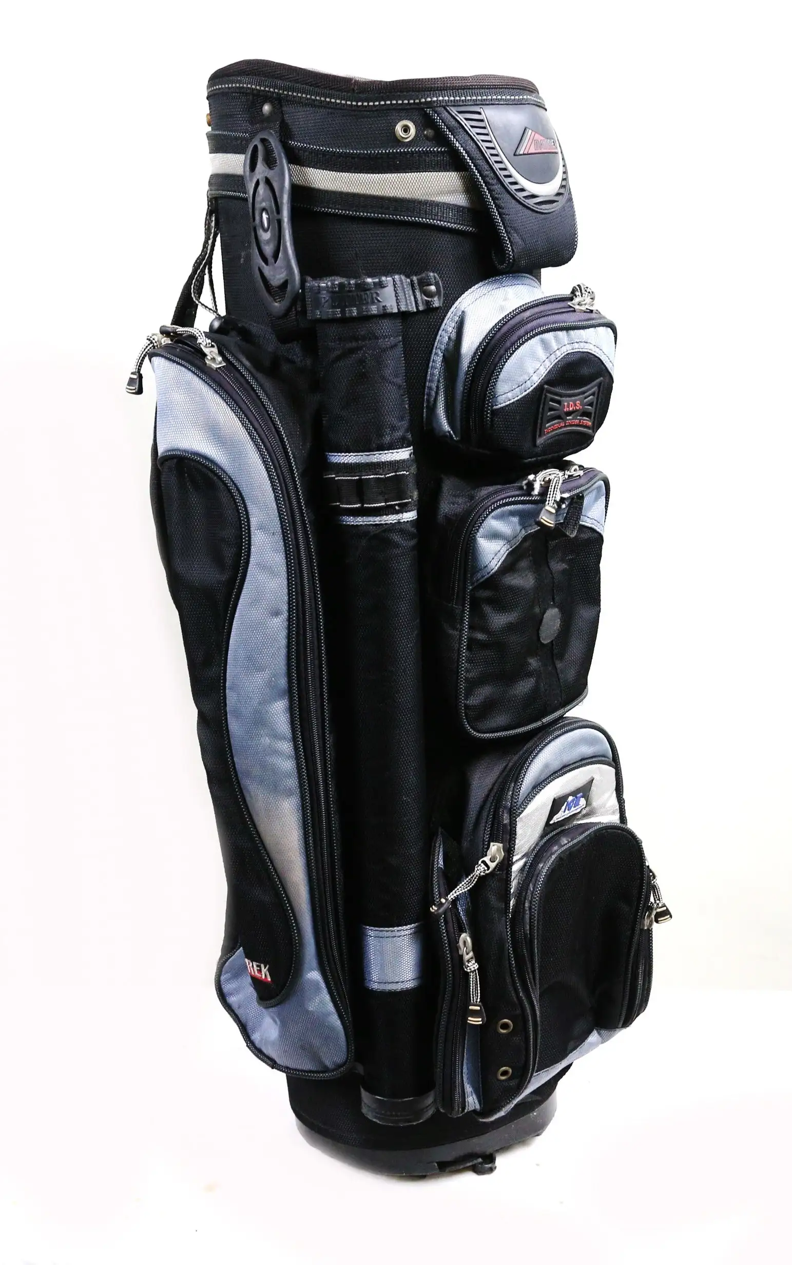 Datrek IDS Black Cart Golf Bag 14 Dividers 9 Pockets 3 Datrek IDS Black Cart Golf Bag 14 Dividers 9 Pockets