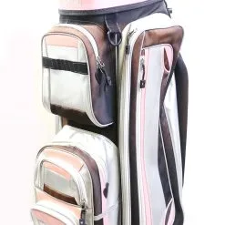GloveIt Ladies Cart Bag 14 Dividers 8 Pockets Pink/Brown/Silver