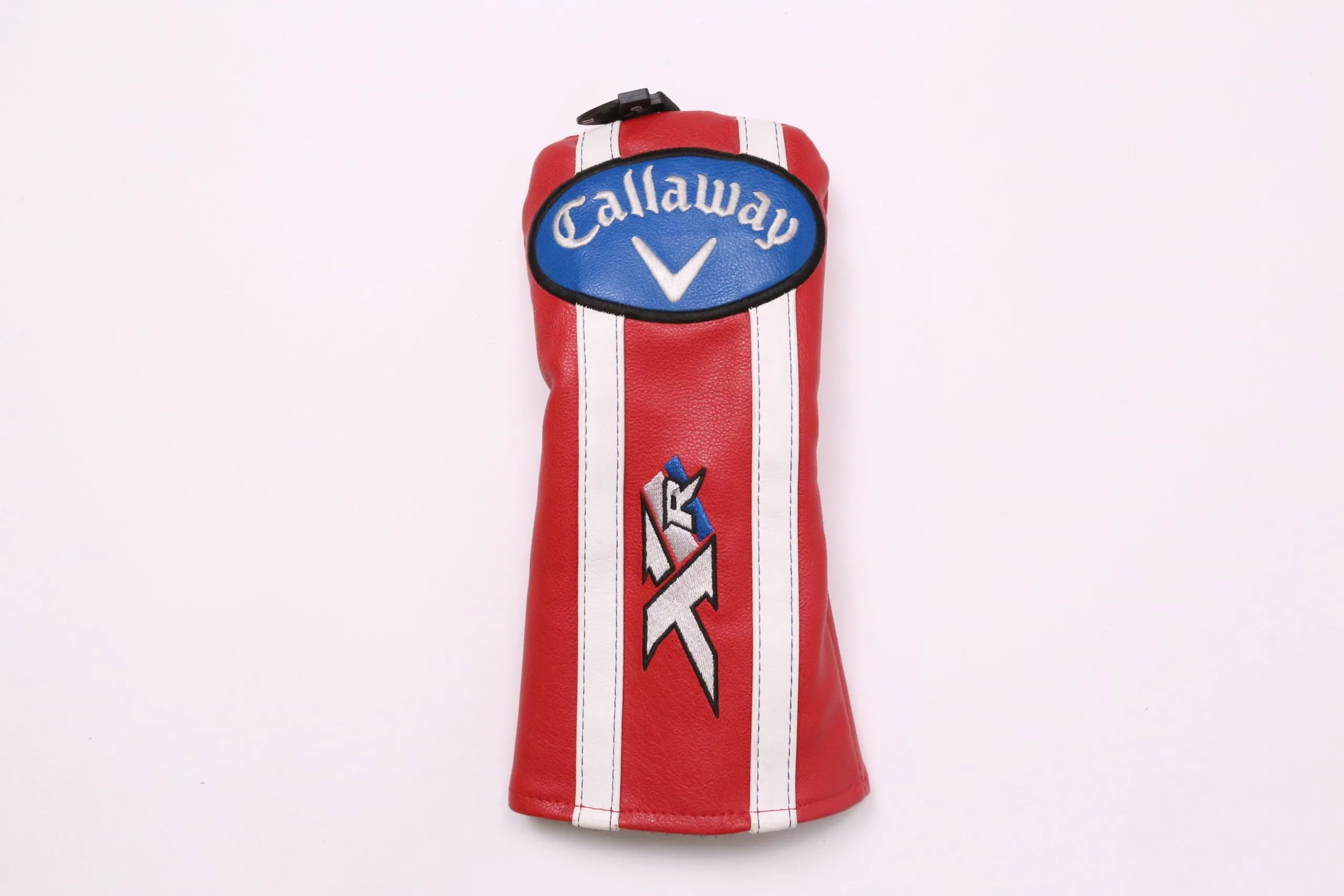 Callaway XR Fairway Headcover Only Red Faux Leather Very Good Condition 3 Callaway XR Fairway Headcover Only Red Faux Leather Very Good Condition