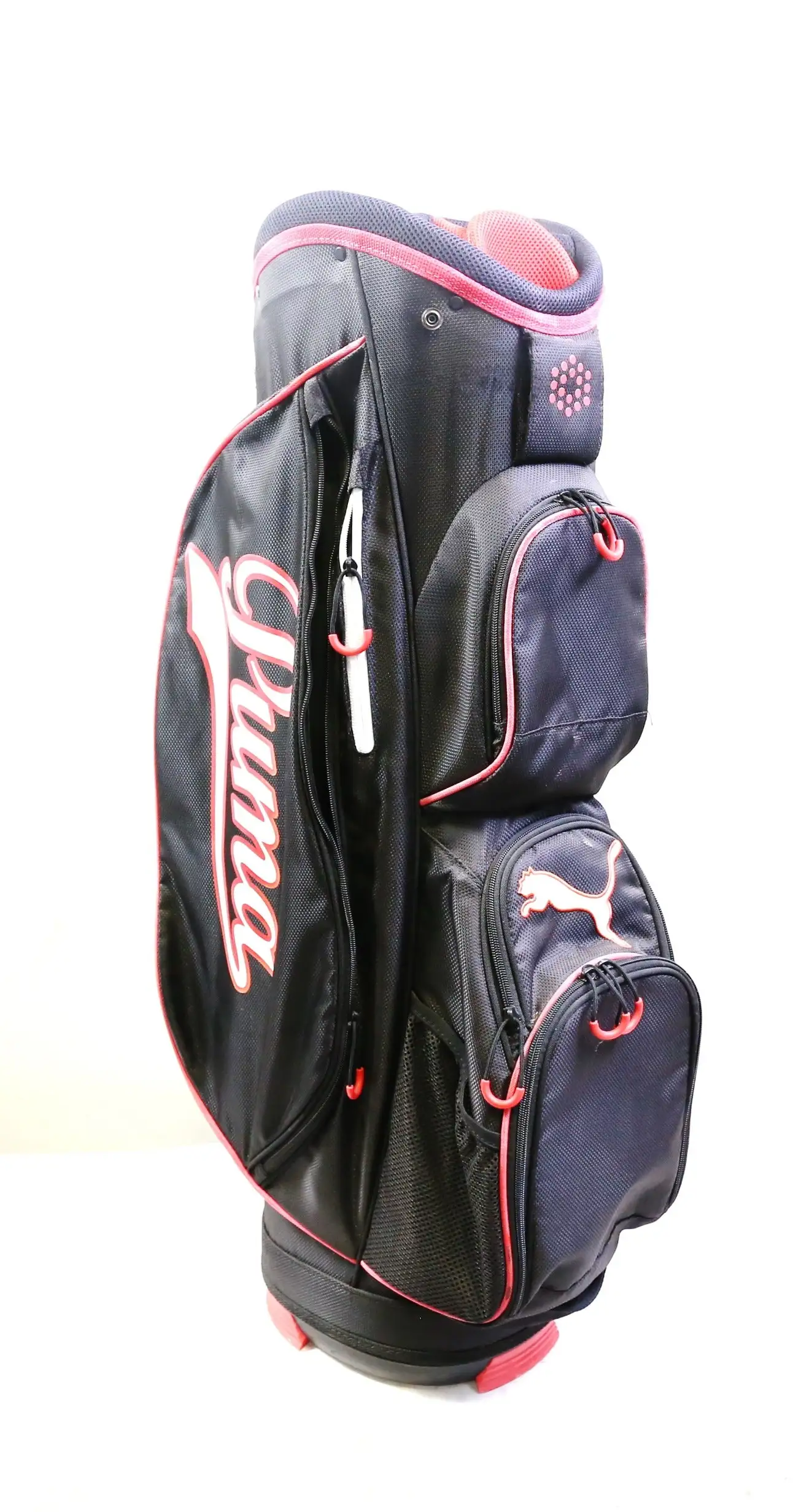 Puma Black/Red Stand Golf Bag 14 Dividers 7 Pockets Shoulder Strap 5 Puma Black/Red Stand Golf Bag 14 Dividers 7 Pockets Shoulder Strap - Image 3