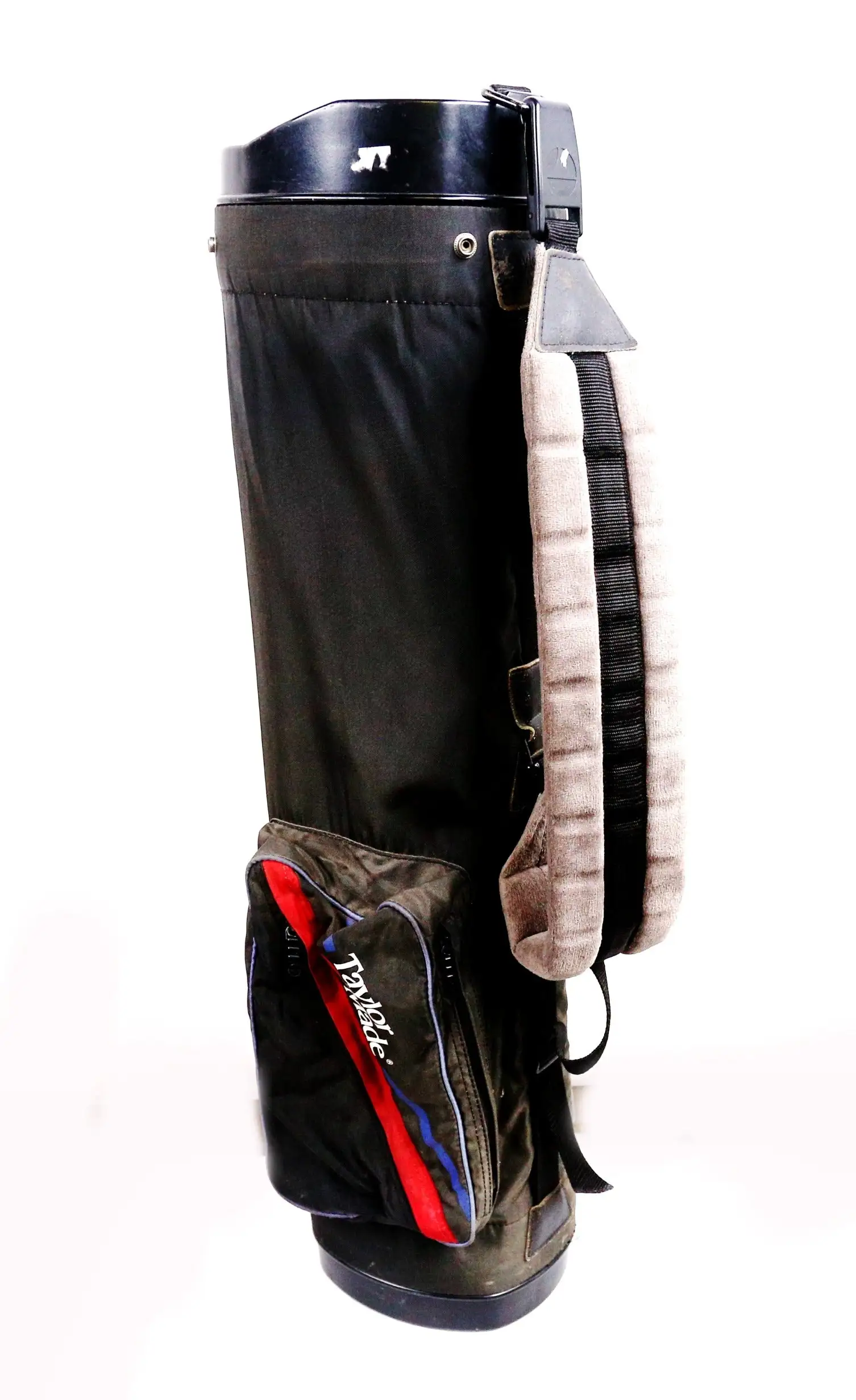 TaylorMade Carry Golf Bag 4 Dividers 4 Pockets Shoulder Strap Black/Red/Blue 4 TaylorMade Carry Golf Bag 4 Dividers 4 Pockets Shoulder Strap Black/Red/Blue - Image 2