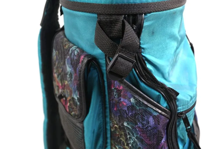 Datrek Green/Floral Print Cart Bag 6-Dividers 9-Pockets Shoulder Strap 9 Datrek Green/Floral Print Cart Bag 6-Dividers 9-Pockets Shoulder Strap - Image 7