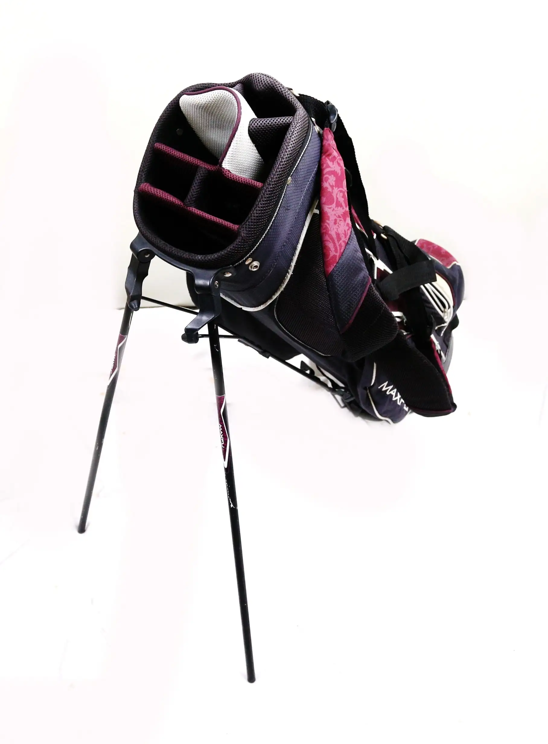 MaxFli Black Max Stand Bag 7-Dividers 8-Pockets Shoulder Strap Rain Cover 7 MaxFli Black Max Stand Bag 7-Dividers 8-Pockets Shoulder Strap Rain Cover - Image 5