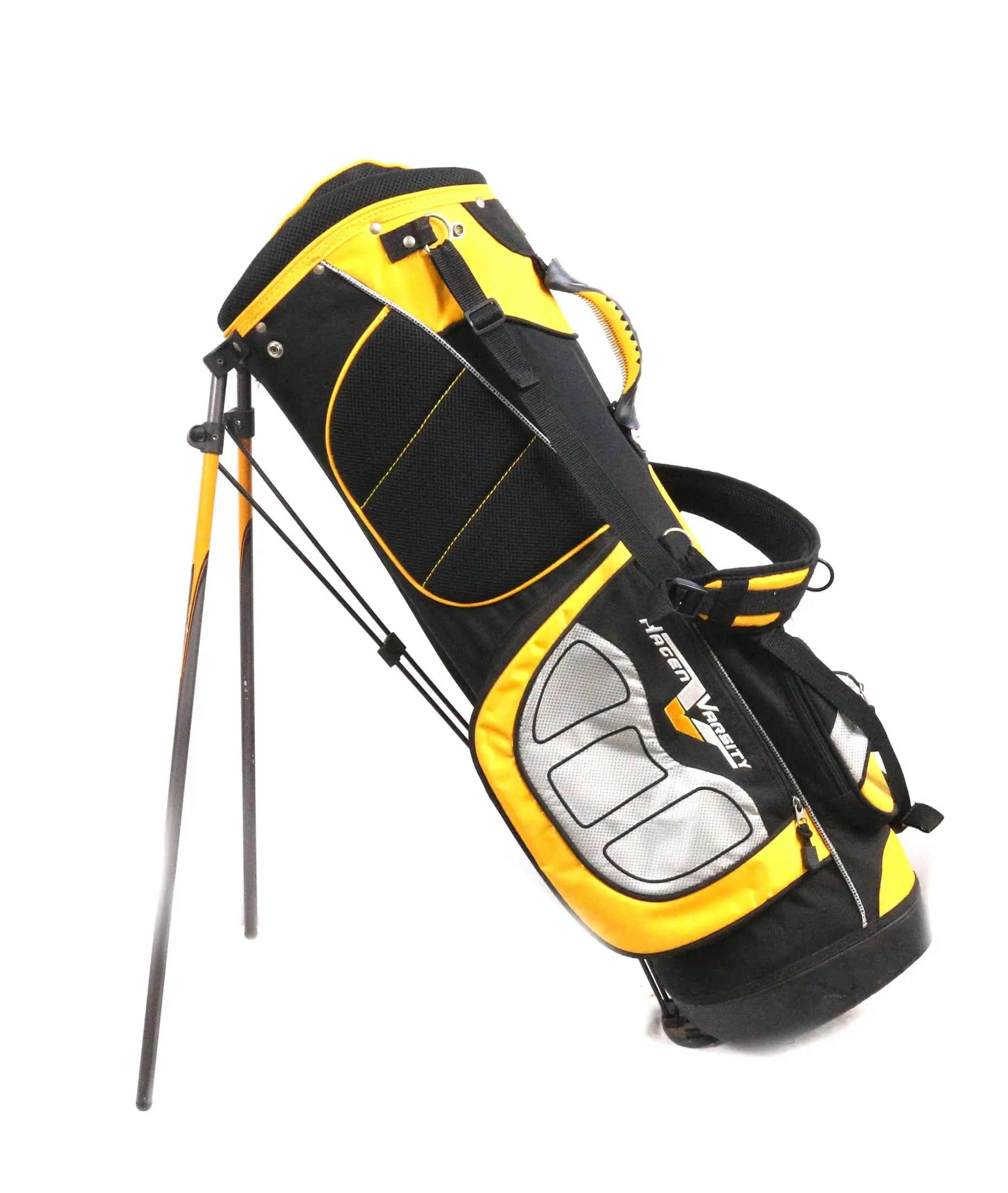 Walter Hagen Stand Golf Bag 8 Dividers 4 Pockets Shoulder Strap 3 Walter Hagen Stand Golf Bag 8 Dividers 4 Pockets Shoulder Strap