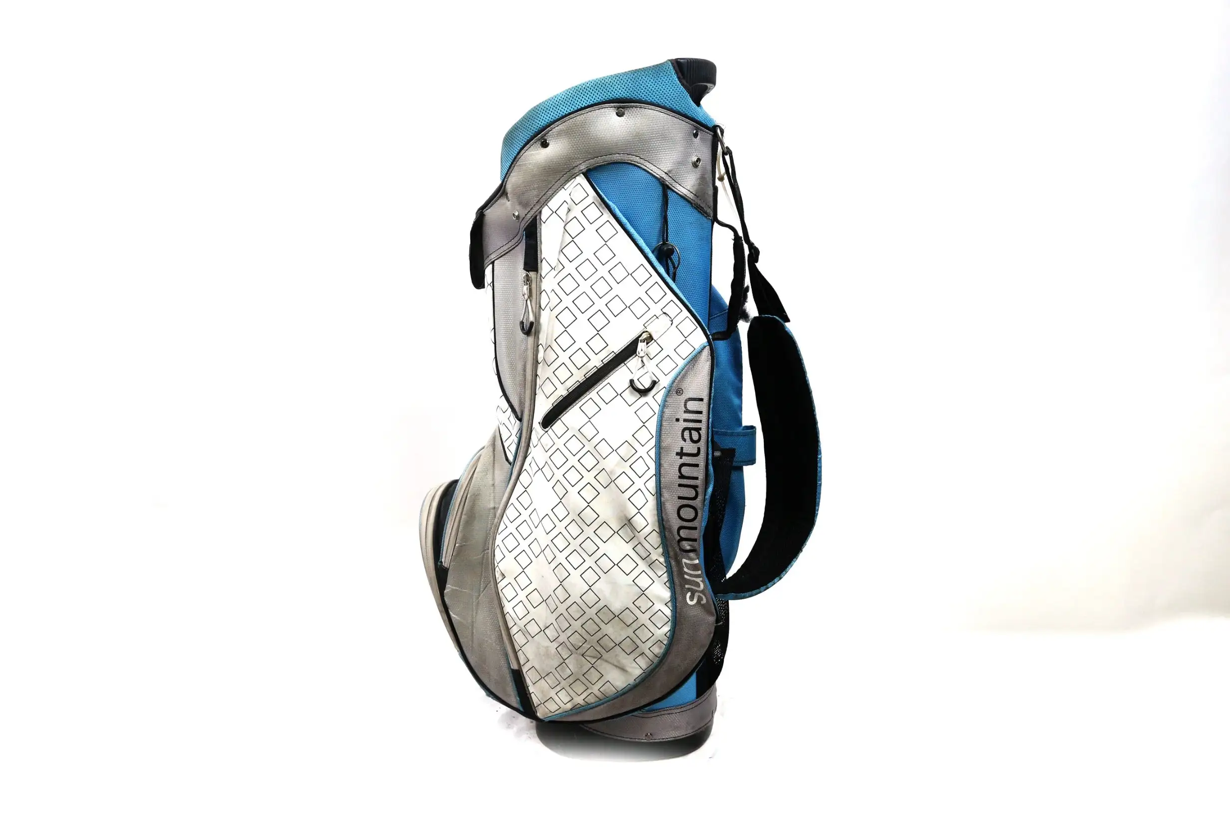 Sun Mountain S One Blue/White Cart Bag 14-Dividers 7-Pockets Shoulder Strap 6 Sun Mountain S One Blue/White Cart Bag 14-Dividers 7-Pockets Shoulder Strap - Image 4