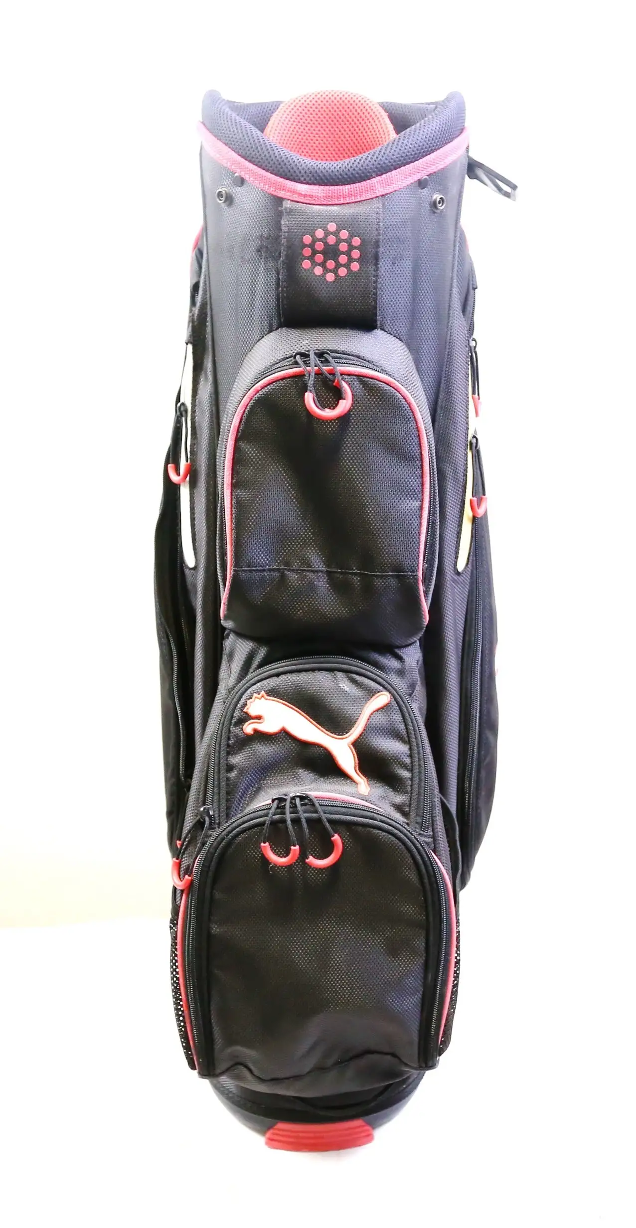 Puma Black/Red Stand Golf Bag 14 Dividers 7 Pockets Shoulder Strap 4 Puma Black/Red Stand Golf Bag 14 Dividers 7 Pockets Shoulder Strap - Image 2