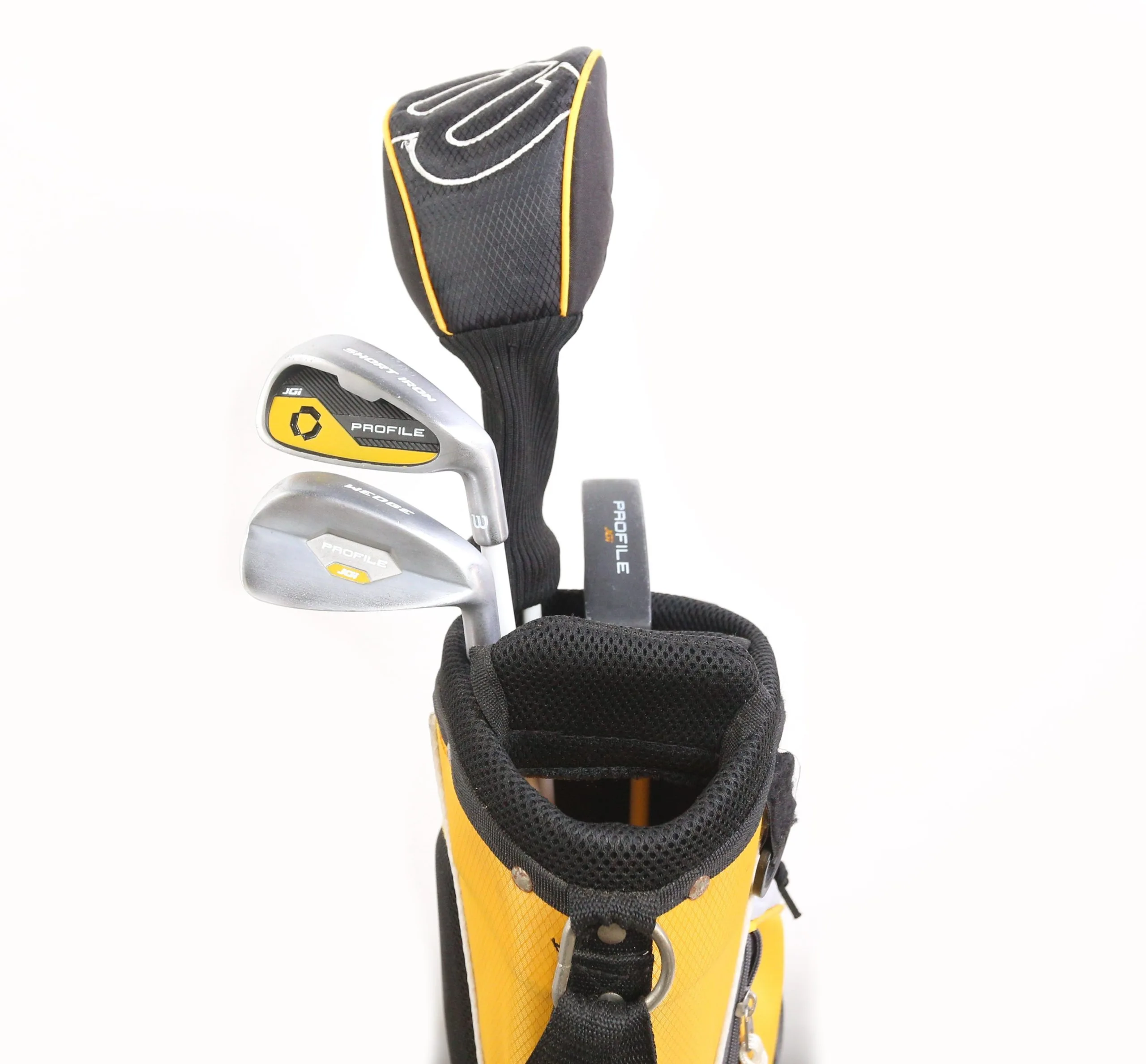 Wilson Profile JGI Driver, Short Iron, Wedge, Putter RH Kids Club Set Stand Bag 3 Wilson Profile JGI Driver, Short Iron, Wedge, Putter RH Kids Club Set Stand Bag