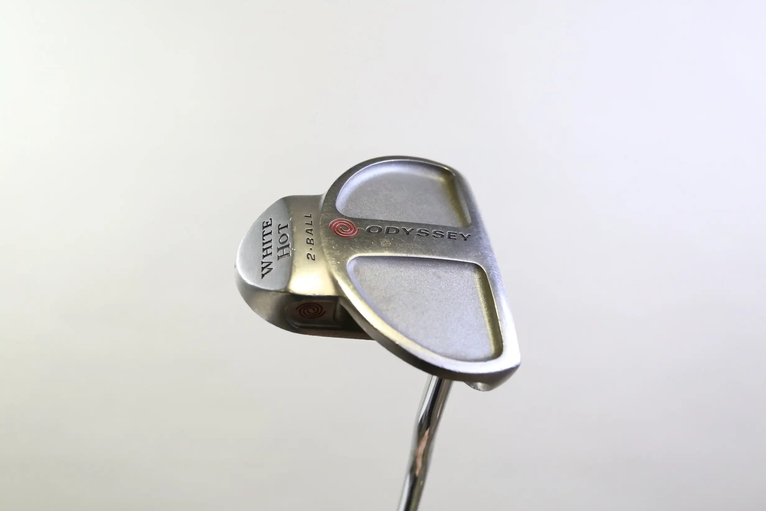Odyssey White Hot 2-Ball Putter RH 34.5 In Steel Shaft Pistol GT Grip Mallet 3 Odyssey White Hot 2-Ball Putter RH 34.5 In Steel Shaft Pistol GT Grip Mallet