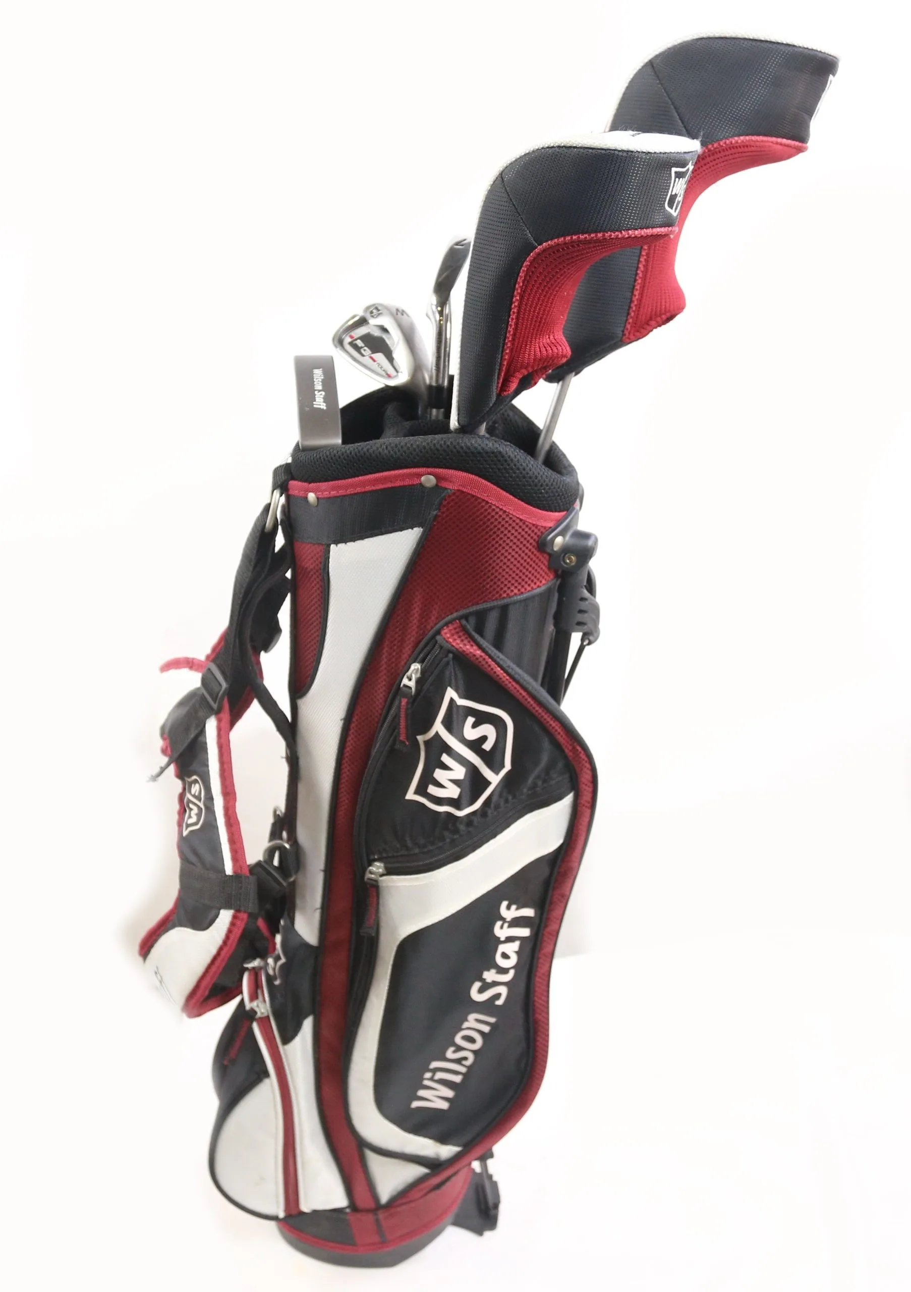 Wilson Staff FG Tour 1w, 3w, 7i, 9i, PW, Putter RH Kids Club Set Red Stand Bag 5 Wilson Staff FG Tour 1w, 3w, 7i, 9i, PW, Putter RH Kids Club Set Red Stand Bag - Image 3
