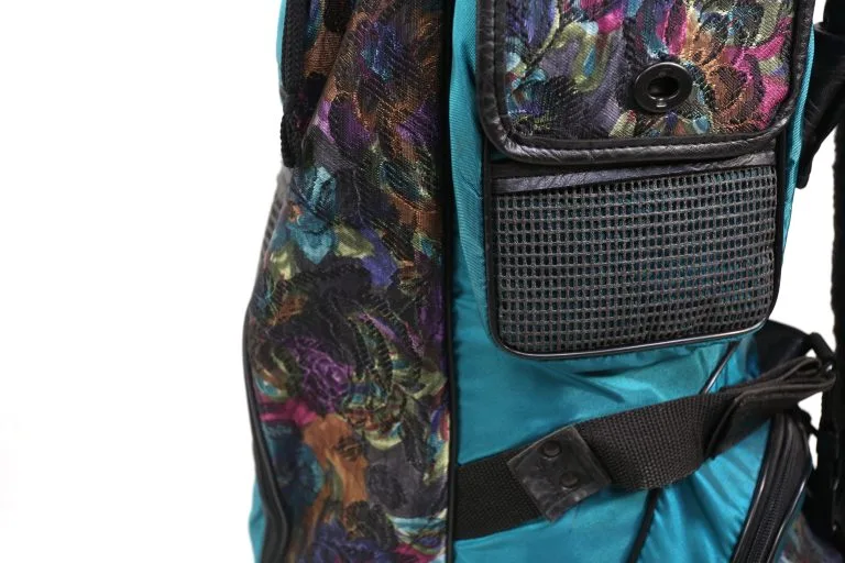 Datrek Green/Floral Print Cart Bag 6-Dividers 9-Pockets Shoulder Strap 8 Datrek Green/Floral Print Cart Bag 6-Dividers 9-Pockets Shoulder Strap - Image 6