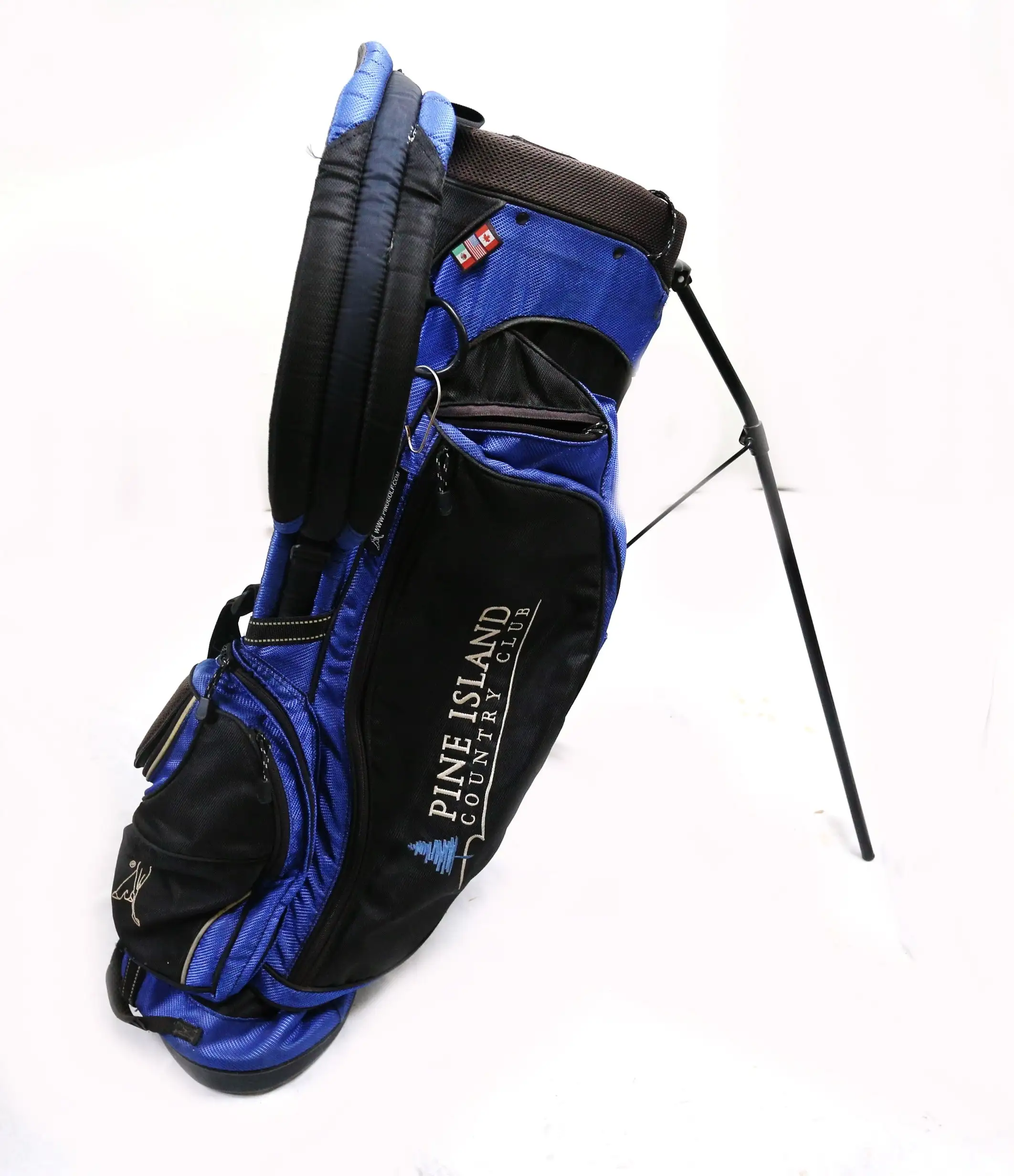 Ping Hoofer Xtreme Blue Stand Golf Bag 4-Way Divider 6 Pockets 3 Ping Hoofer Xtreme Blue Stand Golf Bag 4-Way Divider 6 Pockets