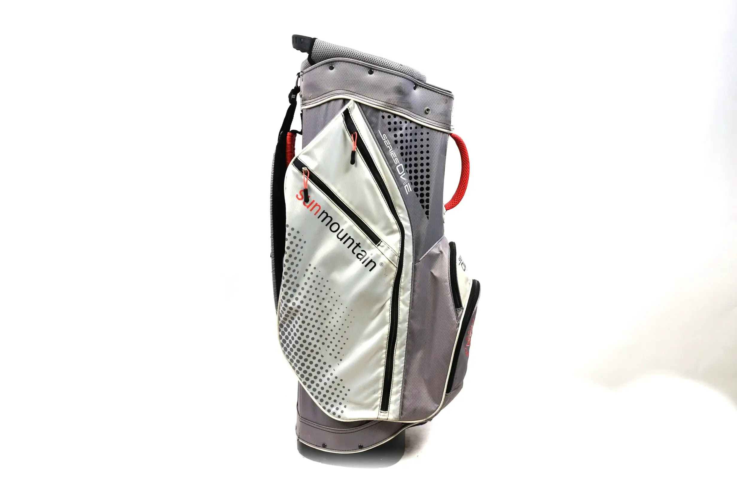 Sun Mountain White/Grey Cart Bag 14-Dividers 6-Pockets Shoulder Strap 4 Sun Mountain White/Grey Cart Bag 14-Dividers 6-Pockets Shoulder Strap - Image 2