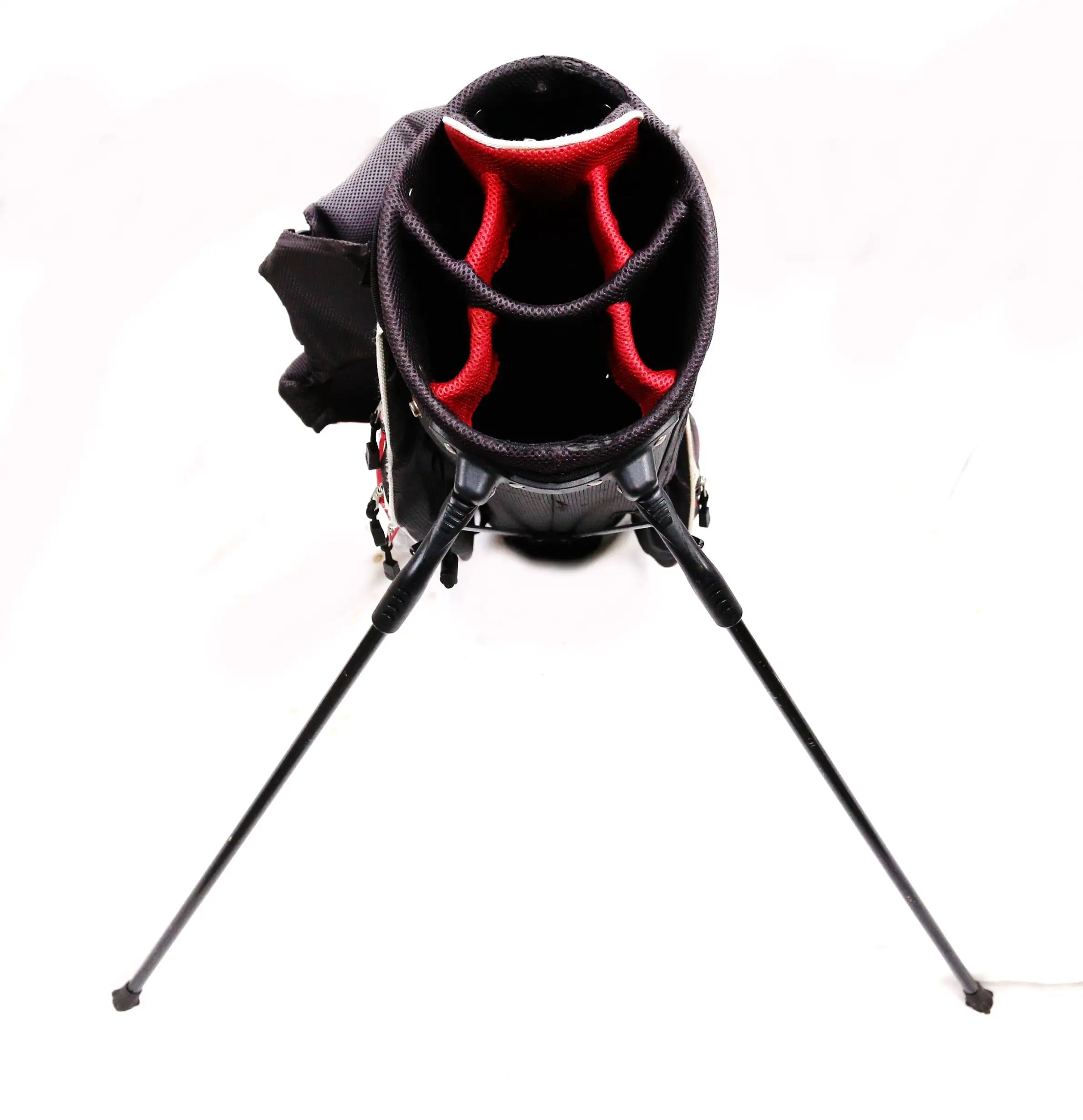 Orlimar Black/Red Stand Golf Bag 7 Dividers 9 Pockets Shoulder Strap 7 Orlimar Black/Red Stand Golf Bag 7 Dividers 9 Pockets Shoulder Strap - Image 5