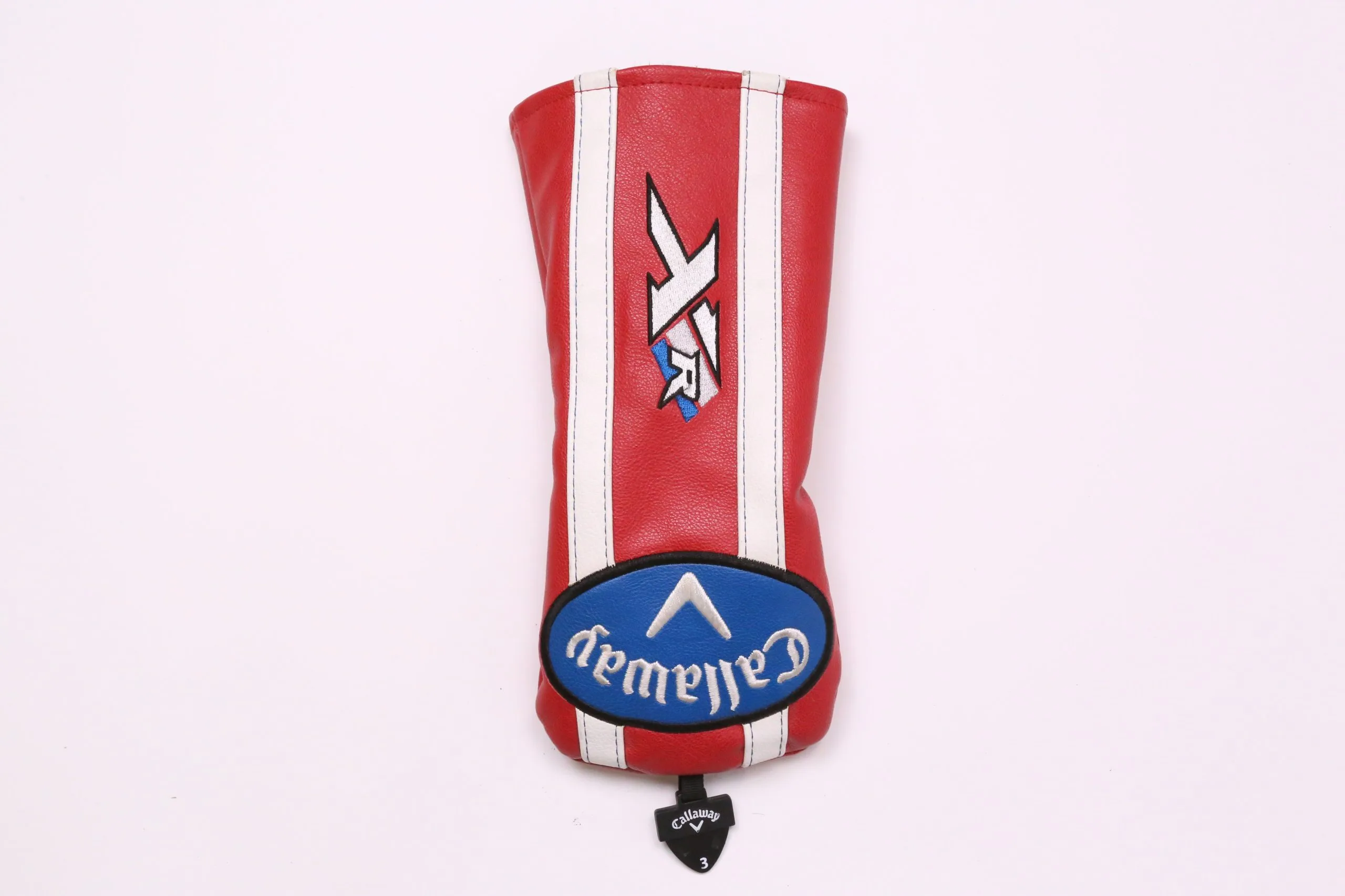 Callaway XR Fairway Headcover Only Red Faux Leather Very Good Condition 5 Callaway XR Fairway Headcover Only Red Faux Leather Very Good Condition - Image 3