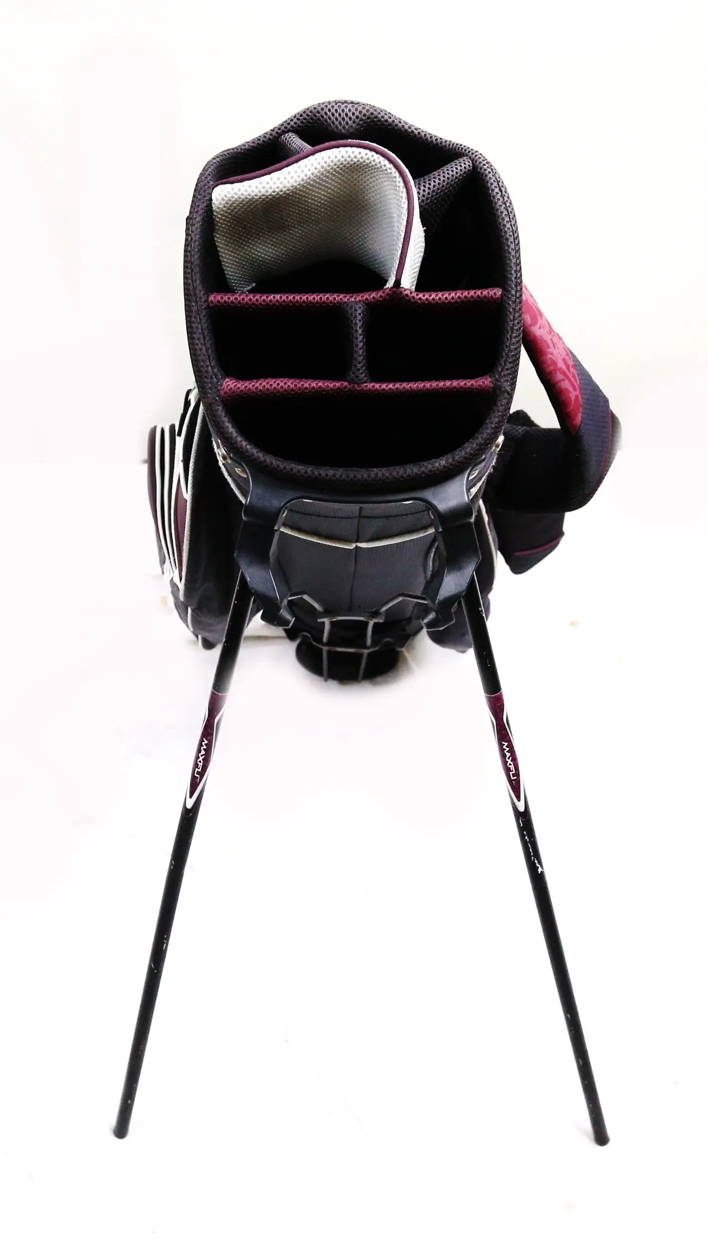 MaxFli Black Max Stand Bag 7-Dividers 8-Pockets Shoulder Strap Rain Cover 6 MaxFli Black Max Stand Bag 7-Dividers 8-Pockets Shoulder Strap Rain Cover - Image 4